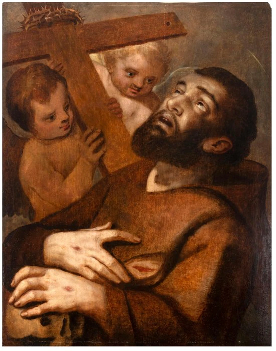 Bolognese school (XVII) - The stigmatization of Saint Francis