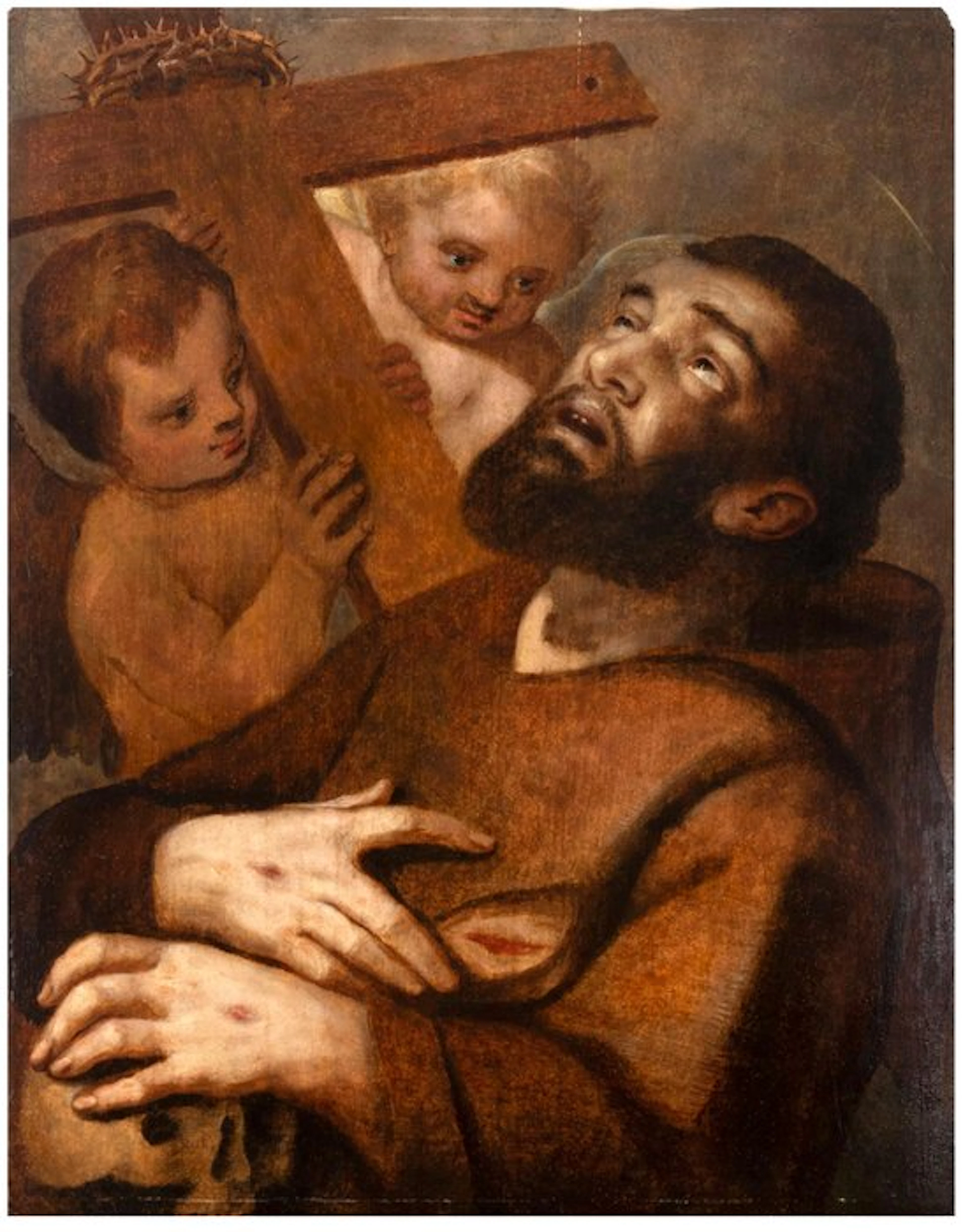 Bolognese school (XVII) - The stigmatization of Saint Francis
