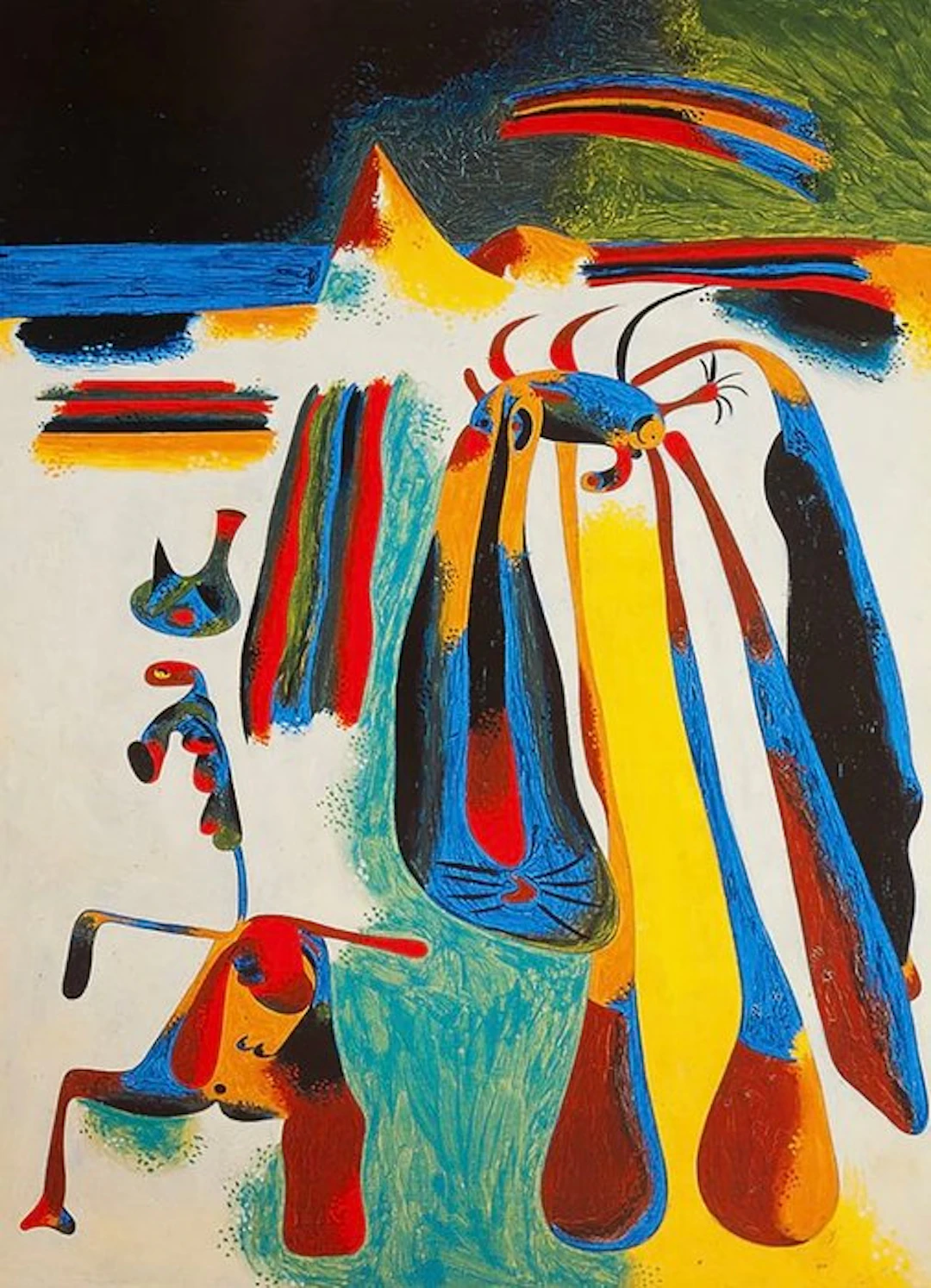 Joan Miró - “Paysan Catalan, 1936”. - 80 x 60 cm.