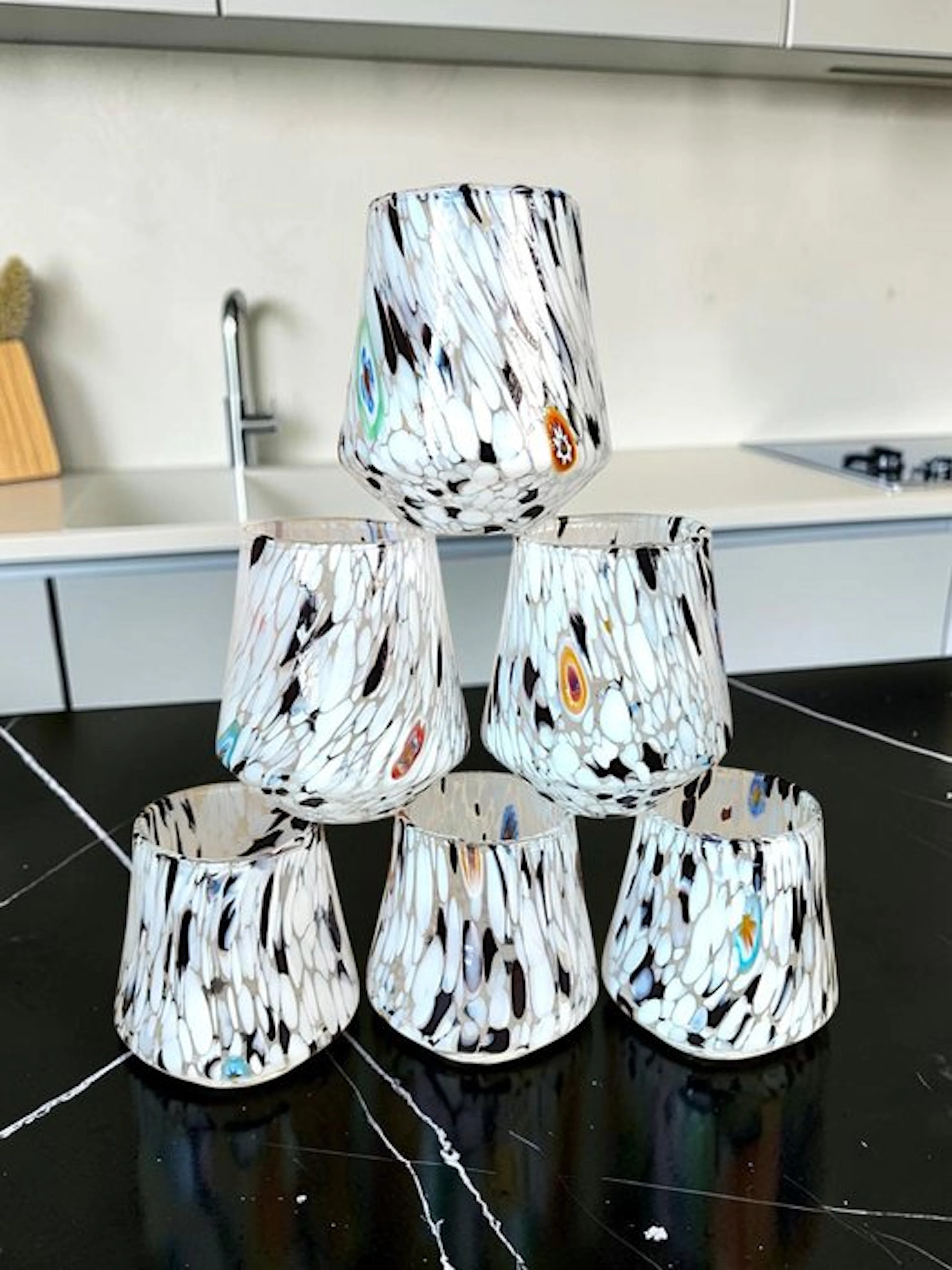 MurArt - MurArt - Drinking set (6) - Glass - Murrine Millefiori