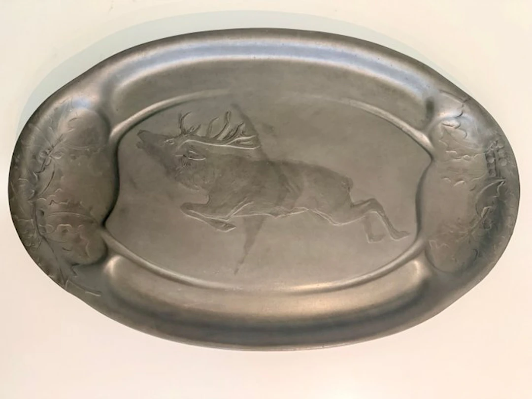 Kayserzinn - Platter - 4649 - Tin - Meat platter - Venison
