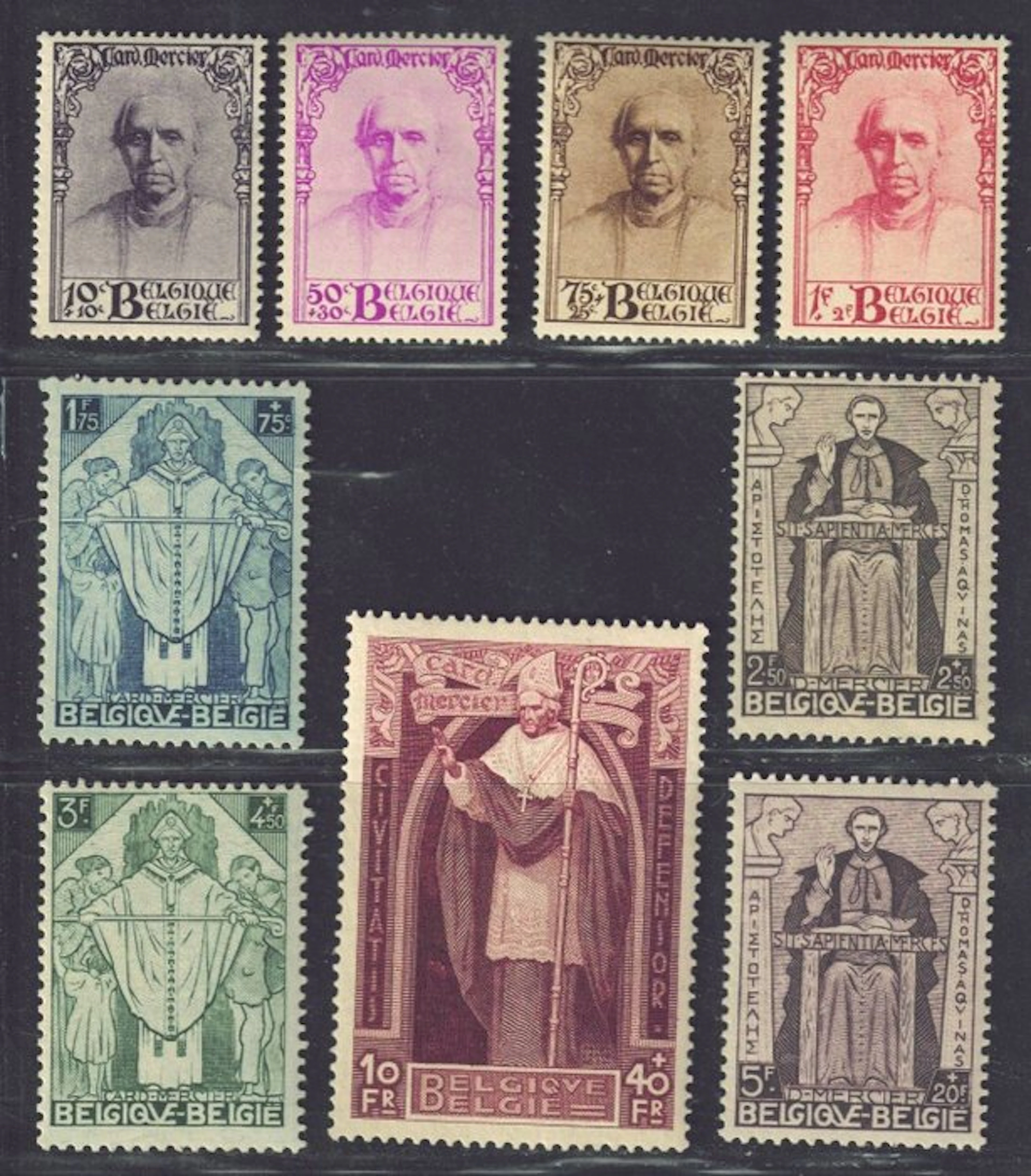 Belgium 1932 - Series Cardinal Mercier, very nice centering. - OBP 342/350
