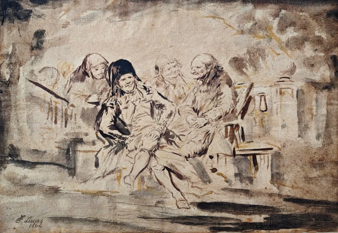 Eugenio Lucas Velázquez (1817-1870) - Scène goyesque