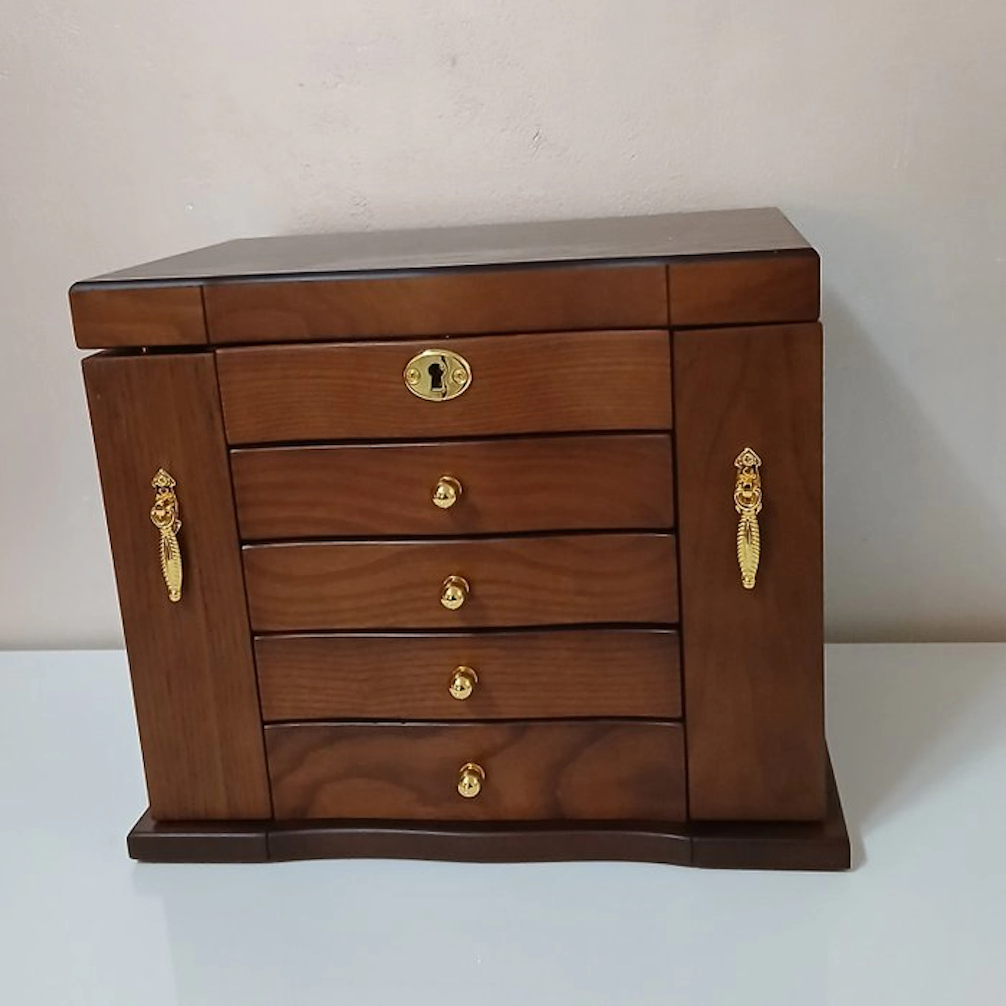Jewellery box - Wood - Five-Level Mirror