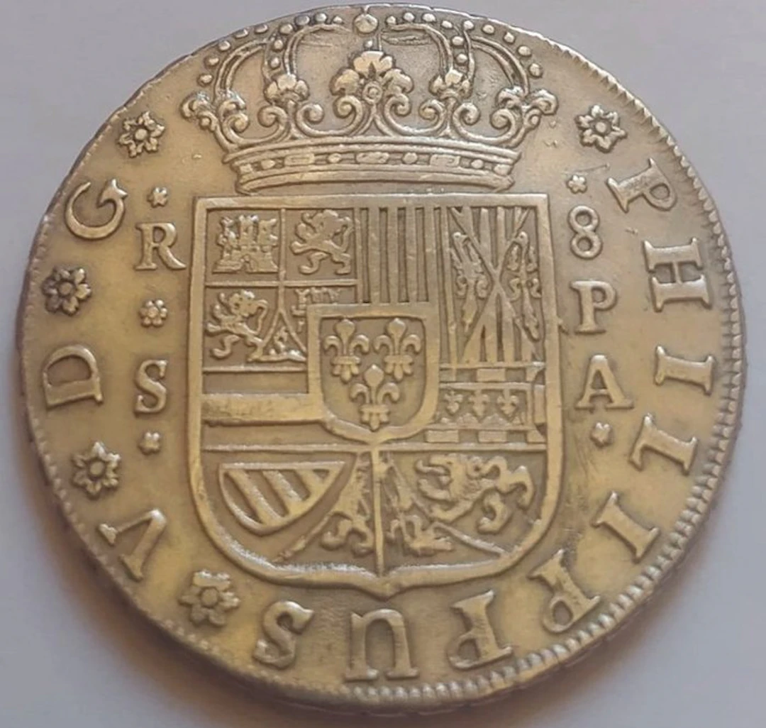 Spain. Felipe V. 8 Reales 1735 Sevilla PA (Rare)