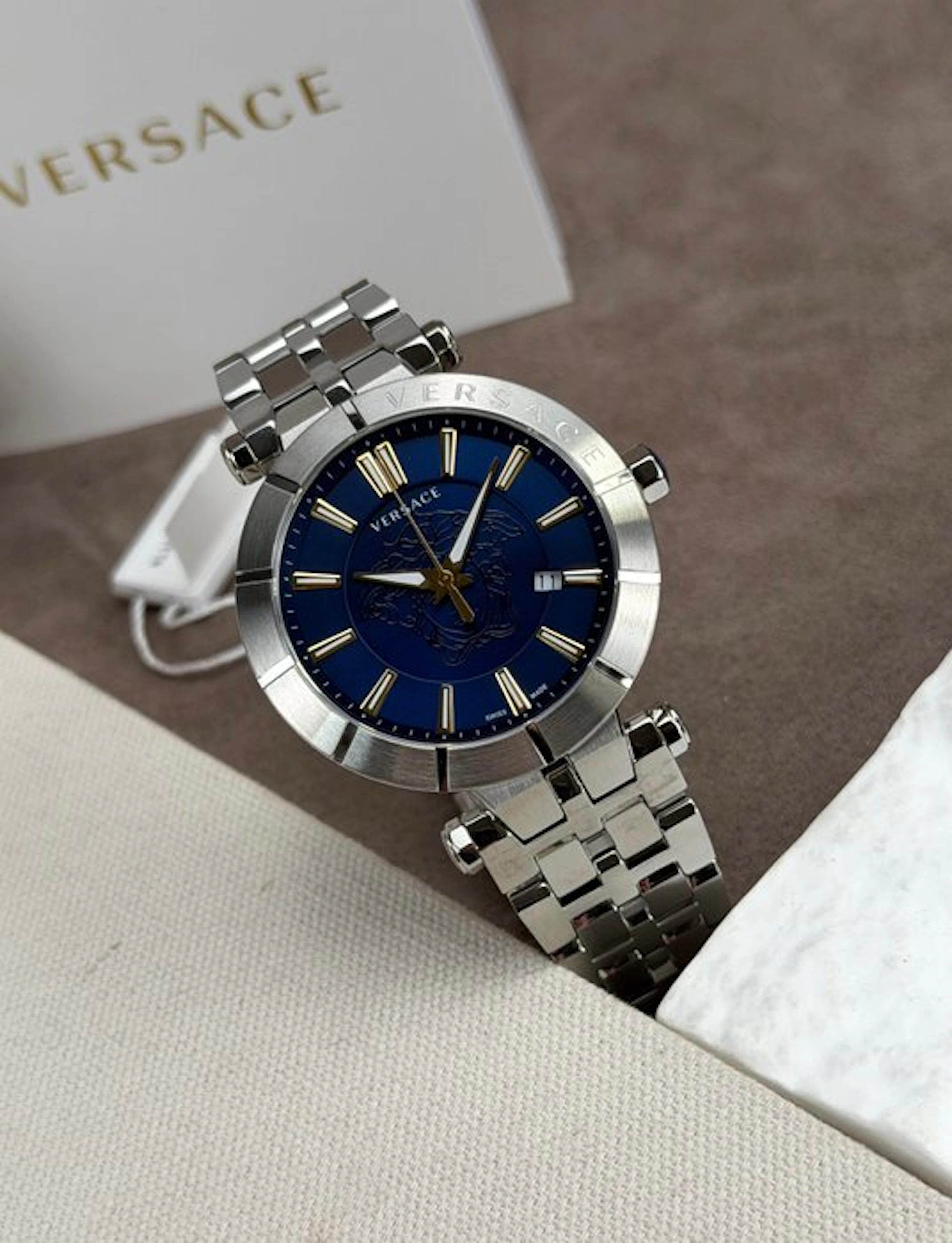 Versace - V-Race Date Silver/Blue - VE2B004 21 - Men - 2020-2025