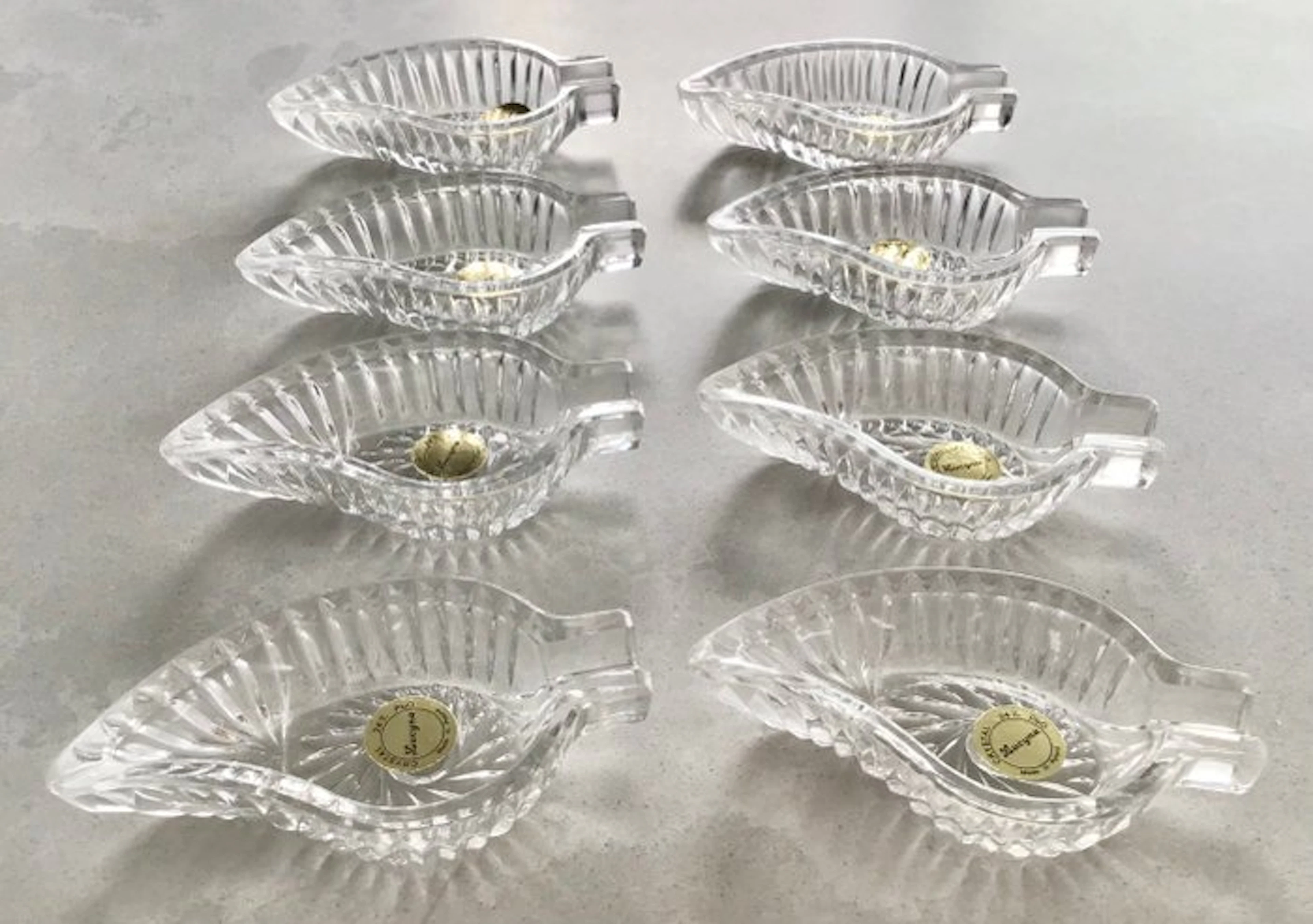 Lucyna kristallen bladvorm/schaaltjes - Ashtray (8) - Crystal