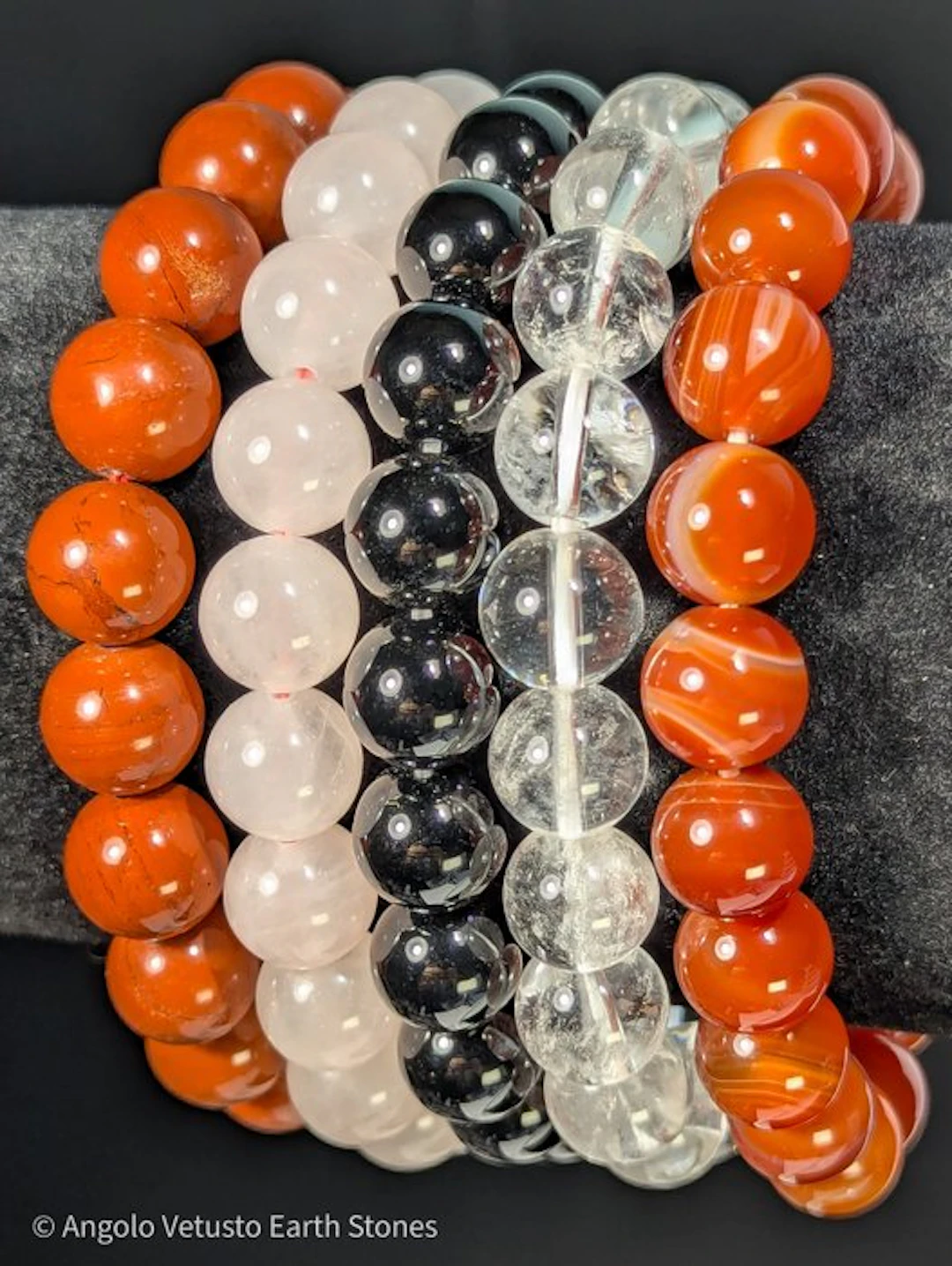 Natural High Quality Gemstone Bracelets Collection – Set...