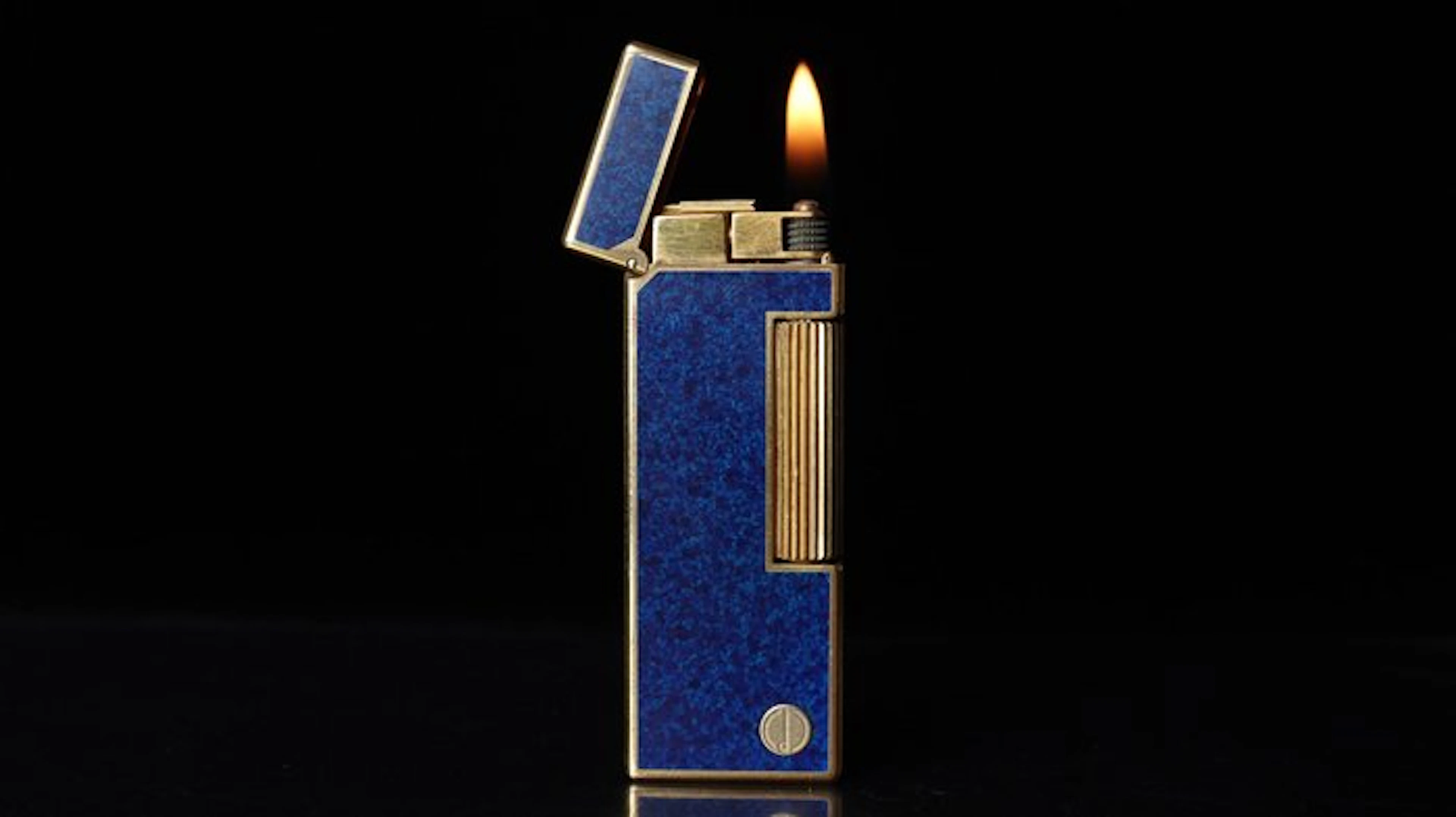 Dunill - Lapis Lazuli Pattern Rollagas Lighter - Lighter - Lapis Lazuli