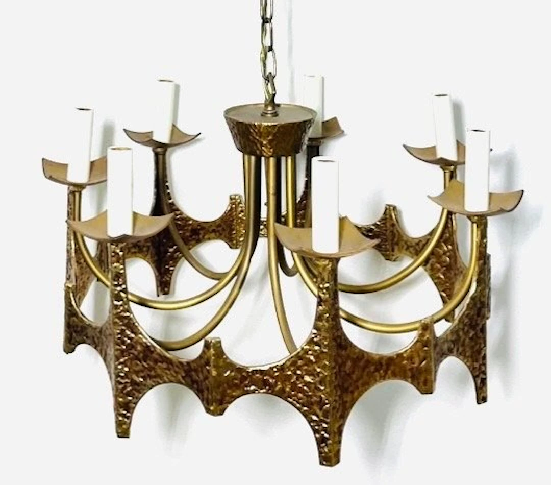 Moe light - Moe Bridges - Chandelier - Hammered - Brutalist chandelier