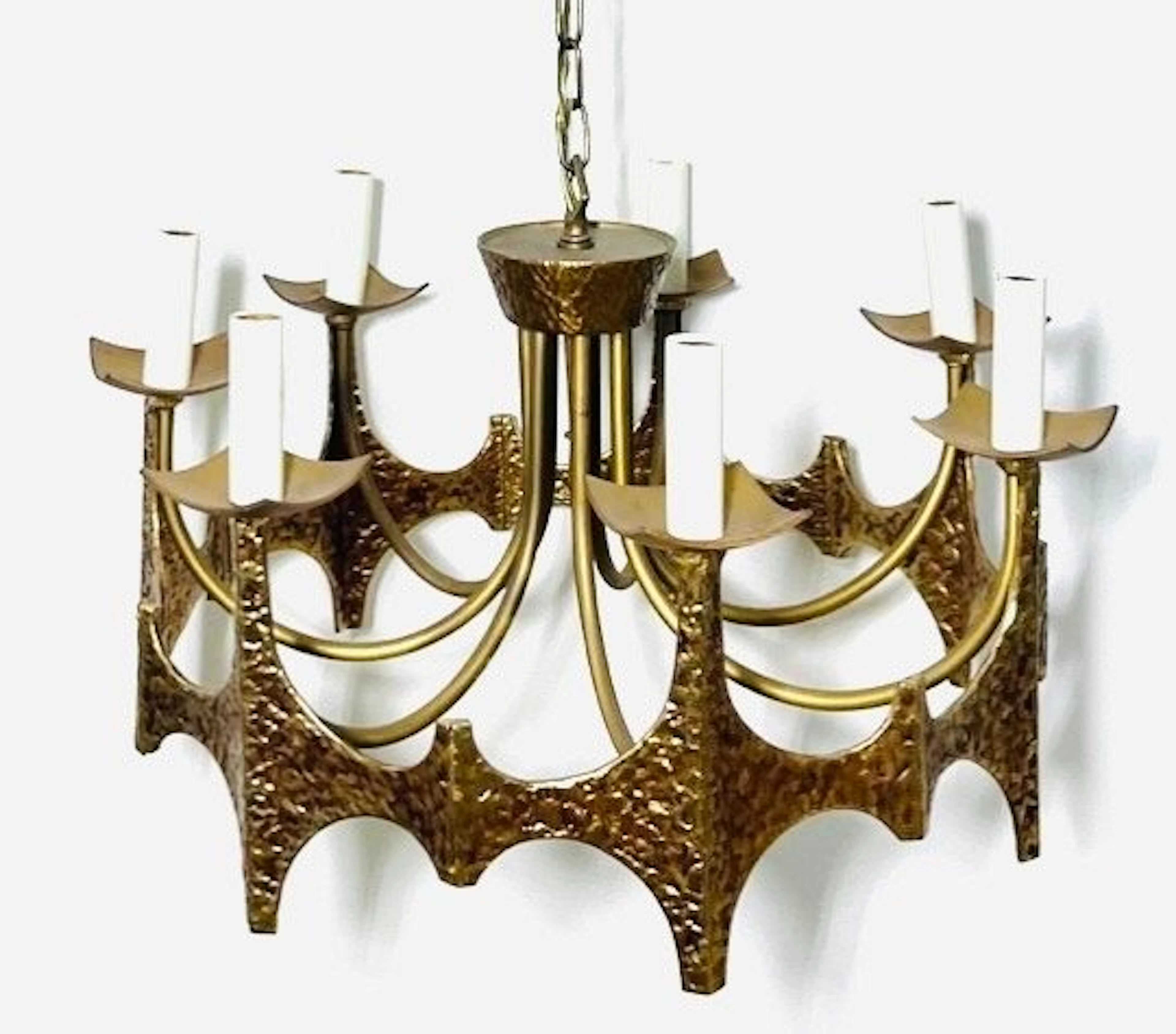 Moe light - Moe Bridges - Chandelier - Hammered - Brutalist chandelier