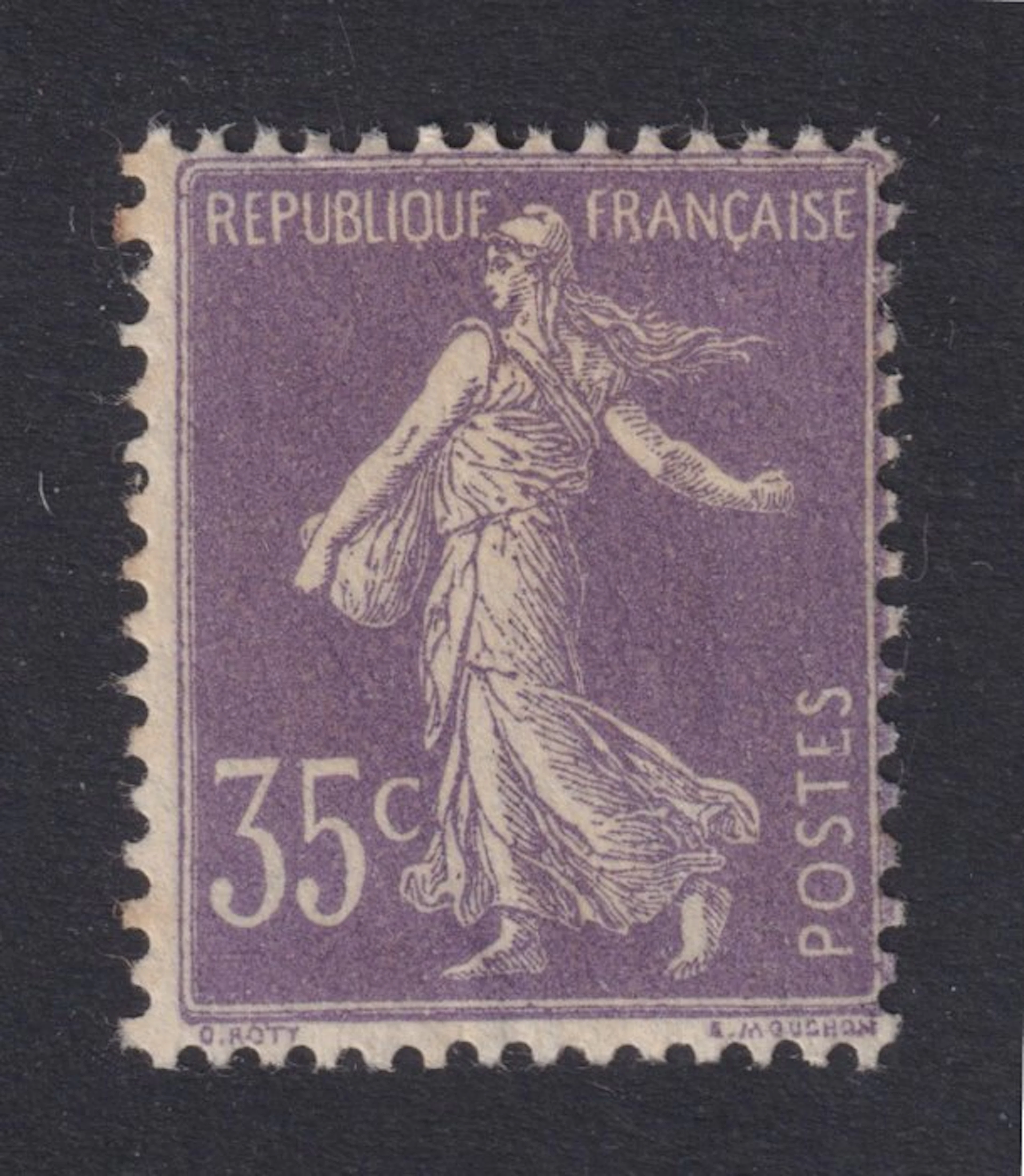 France 1906 - The Sower 'slender numerals'