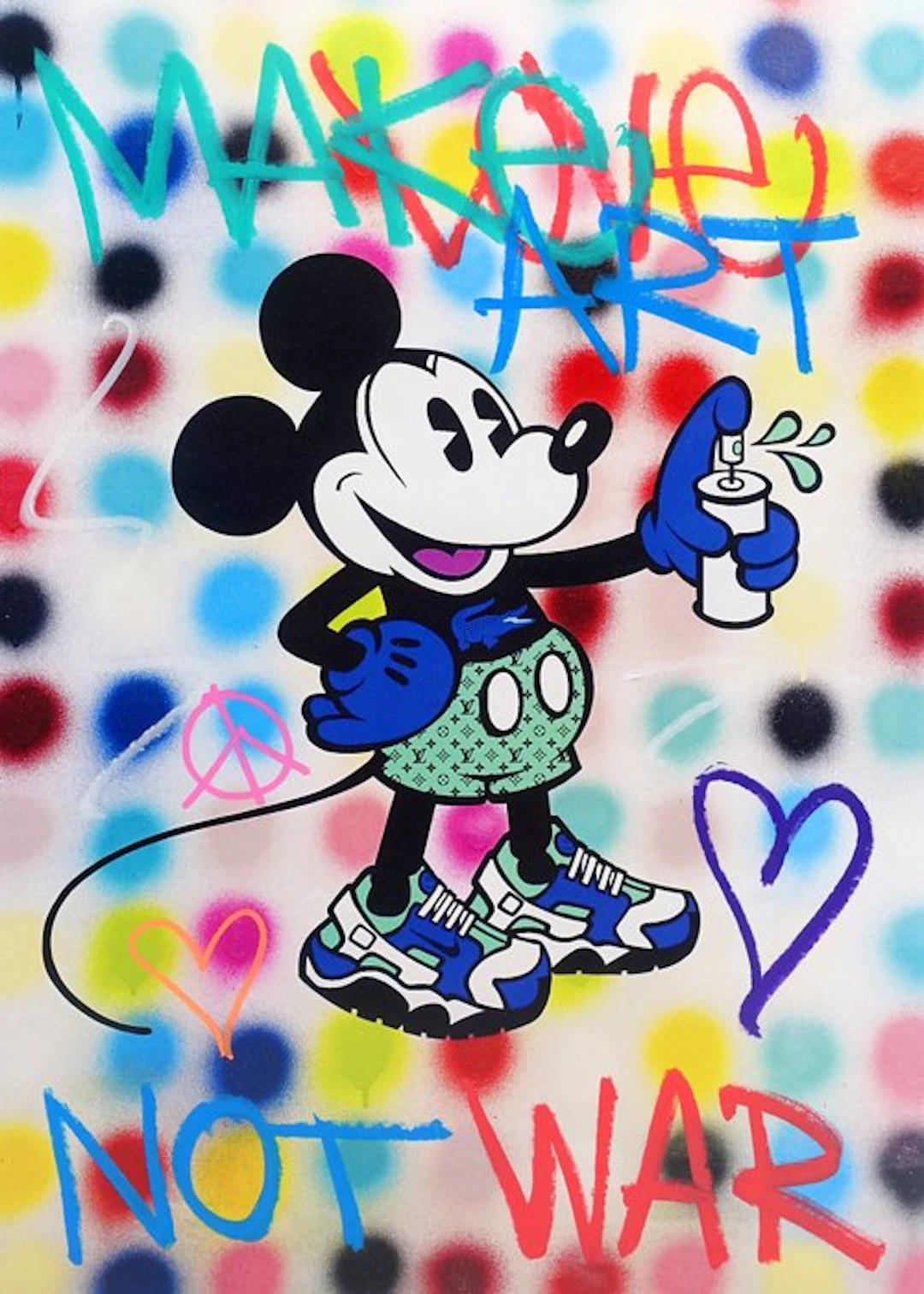 Golden Boy (2000) - "MAKE ART NOT WAR" Original Artwork-(1/1)