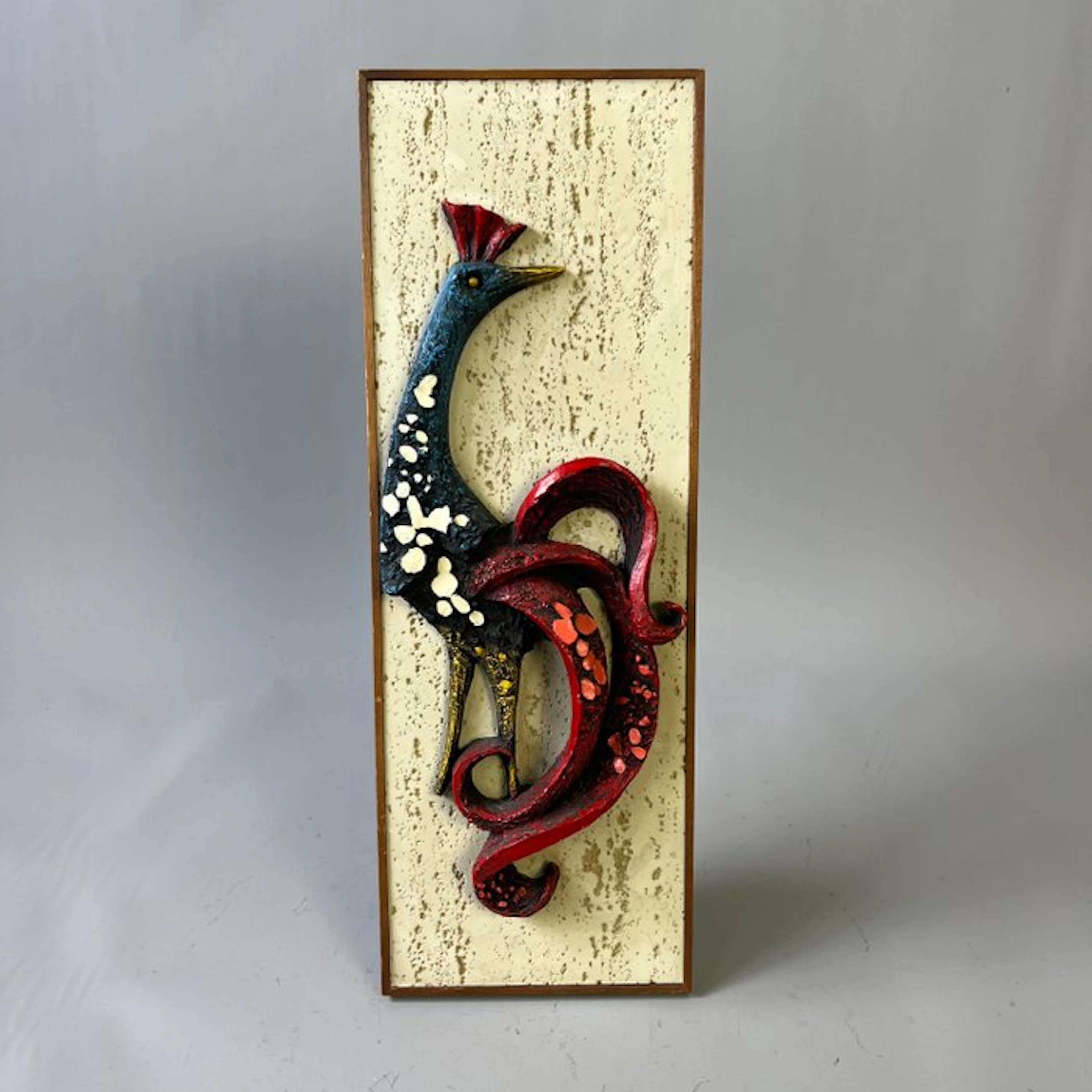 Decorative ornament - Mid-Century Reliëf Ceramic Wall...