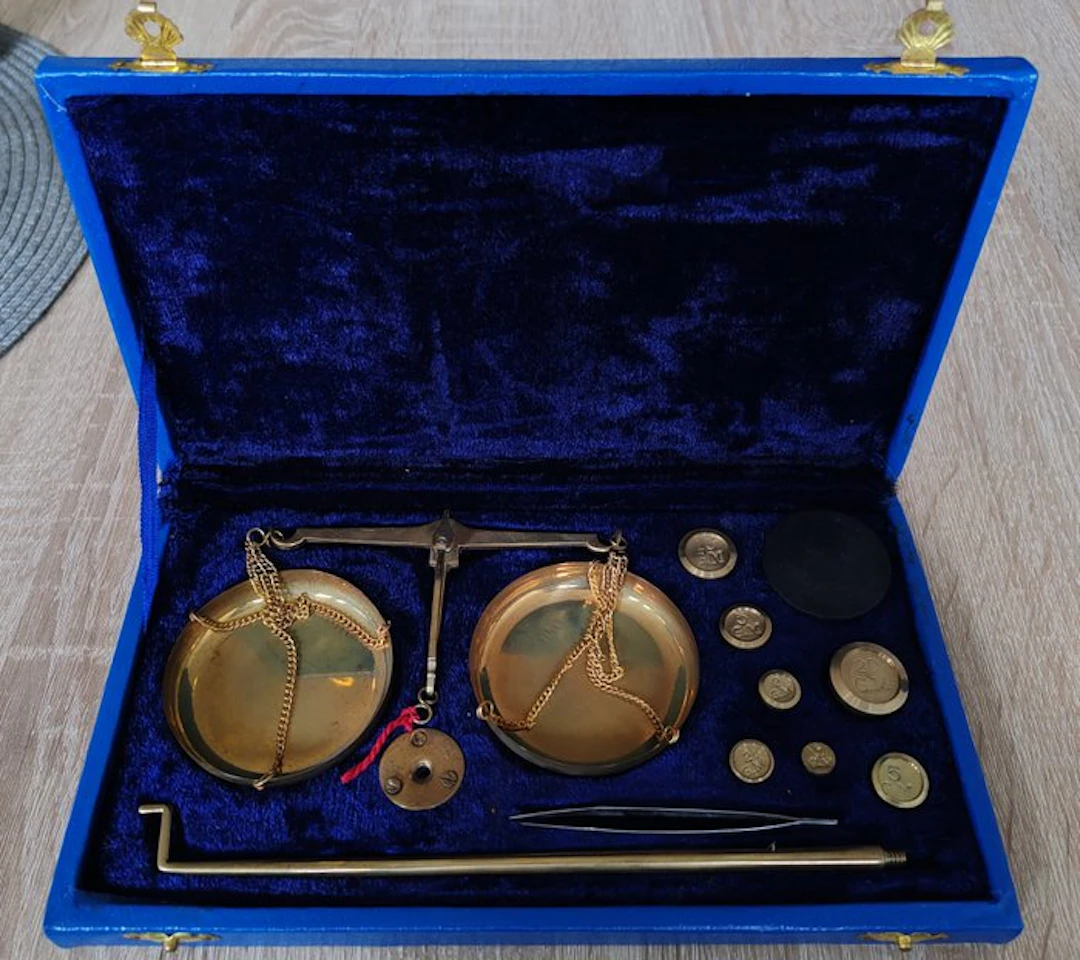 Gold scale - Brass, Metal - Asian Tarazu