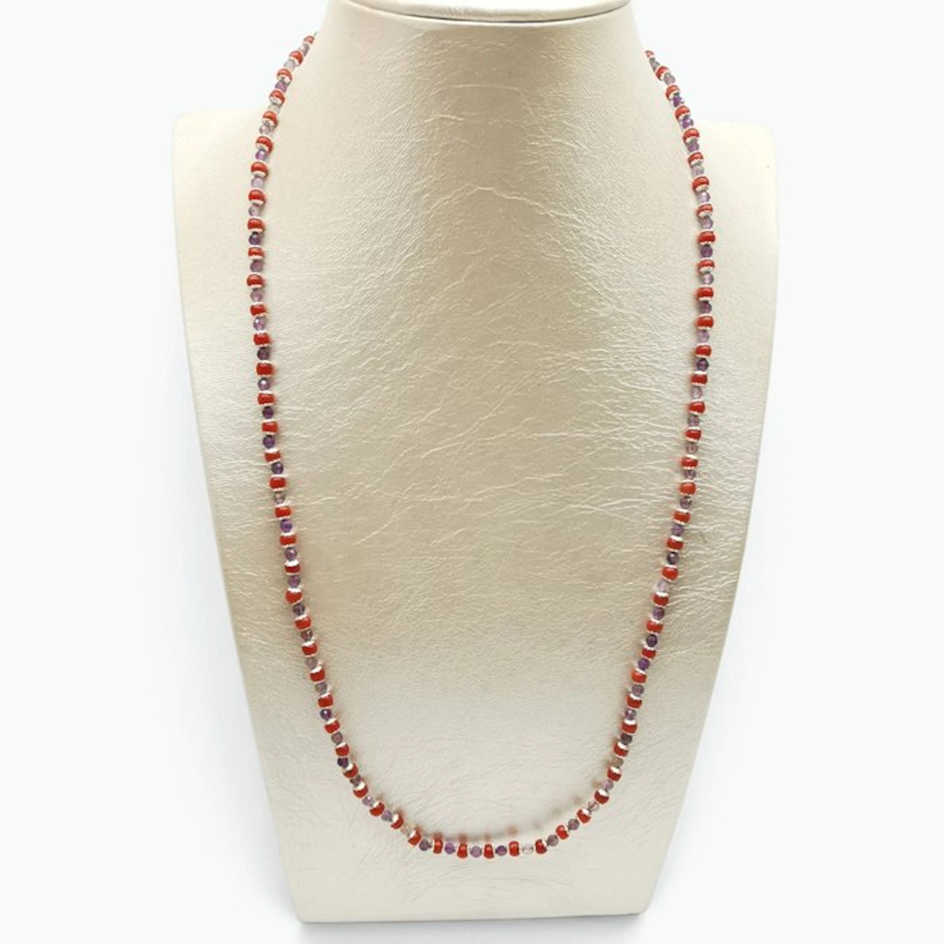 Coral - Silver - Necklace - Italian craftsmanship