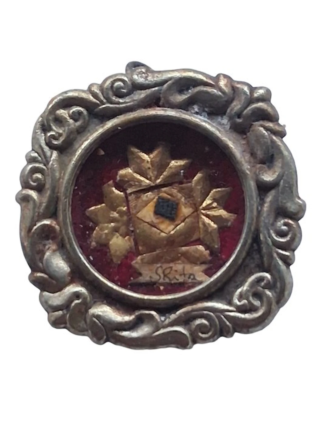 Reliquary - Alloy, Paper, Textile, Glass - 1990-2000 - Saint Rita of Cascia