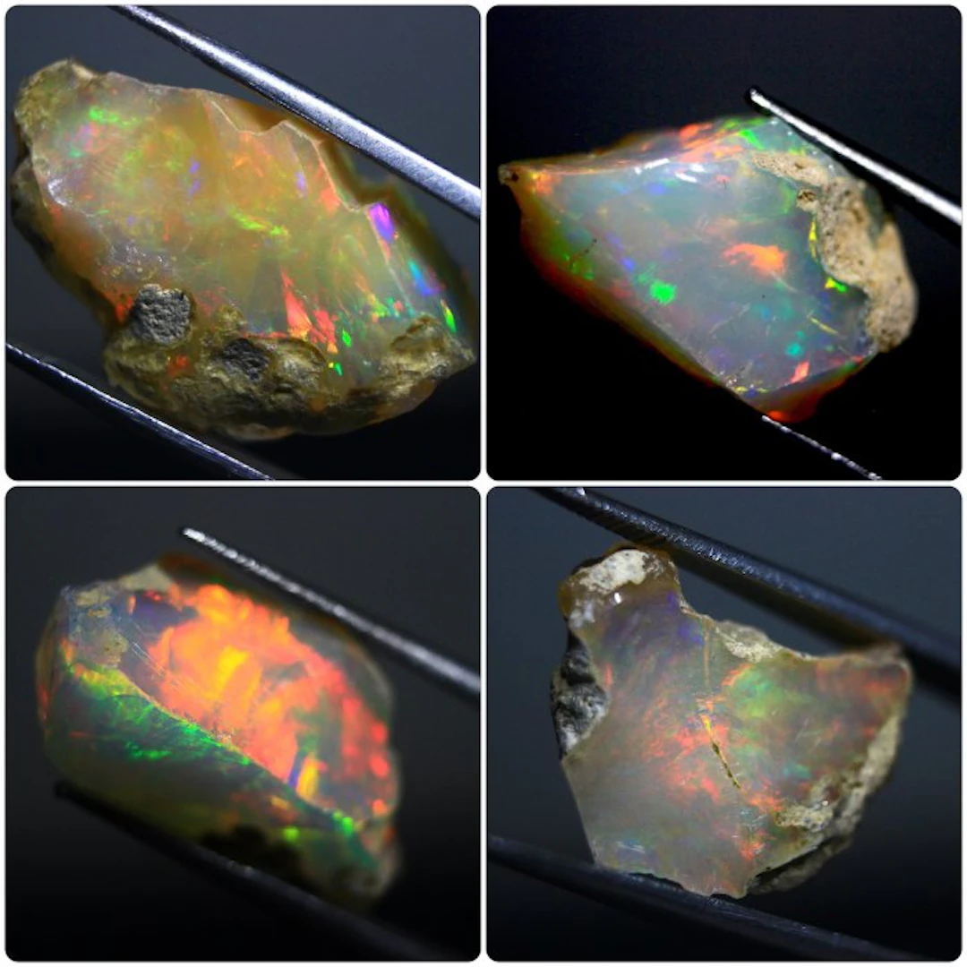 Carat 36.40 Top Quality Ethiopian Opal - Specimen- 7.28 g - (4)