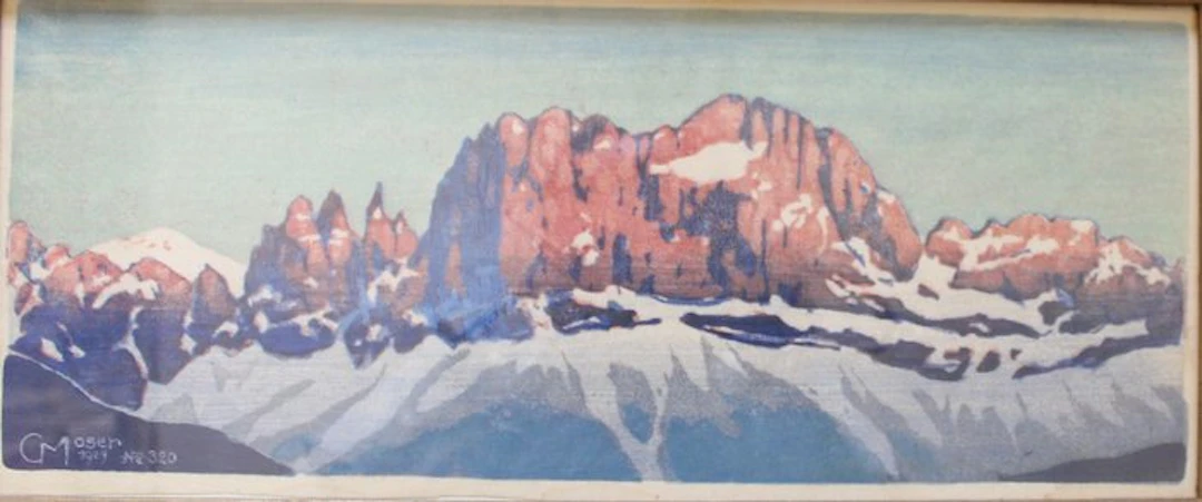 Carl Moser (Bolzano, 1873-1939) - Rosengarten - Catinaccio