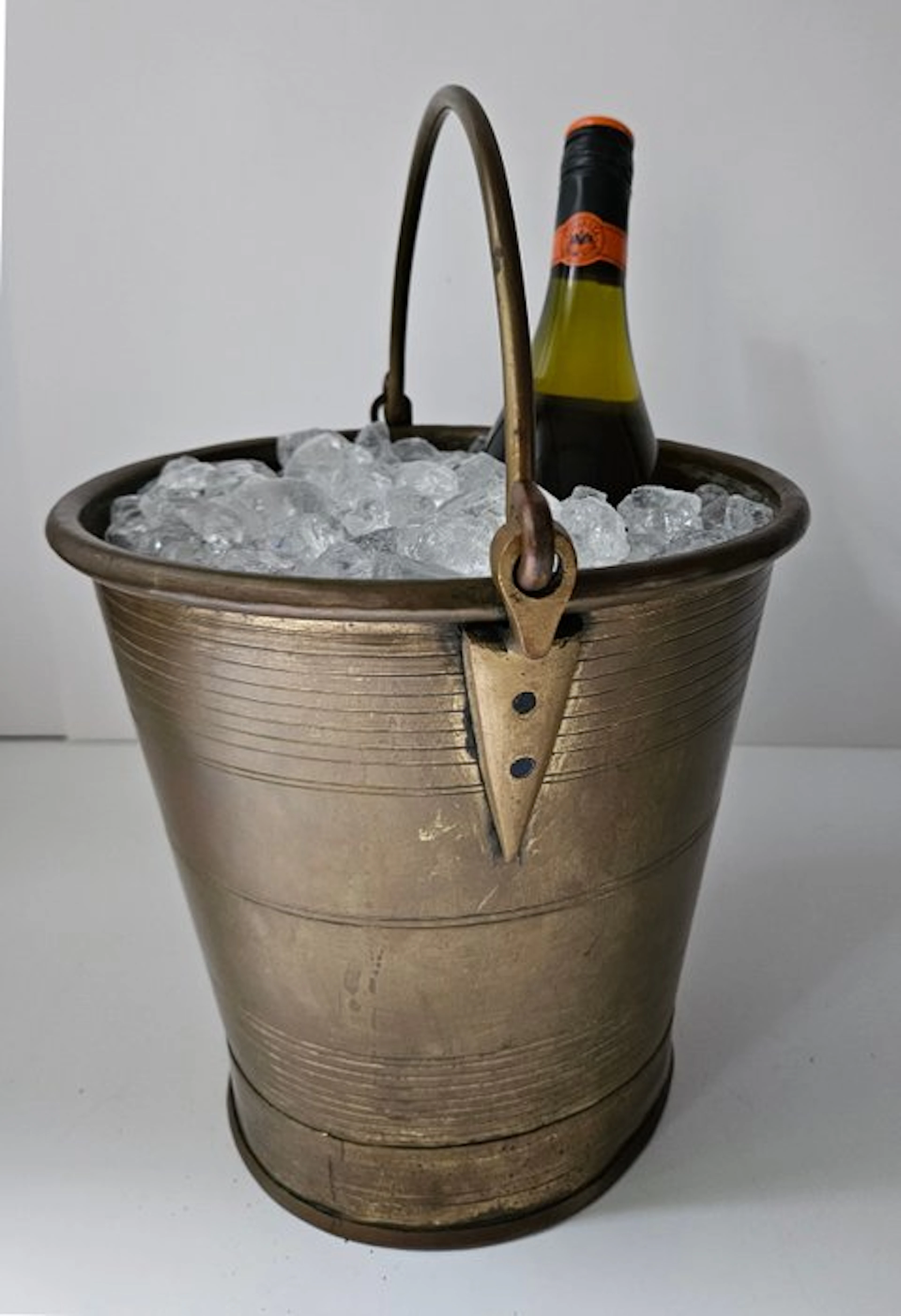 Engelse 'campaign bucket' (reisemmer) - Champagne cooler - Copper