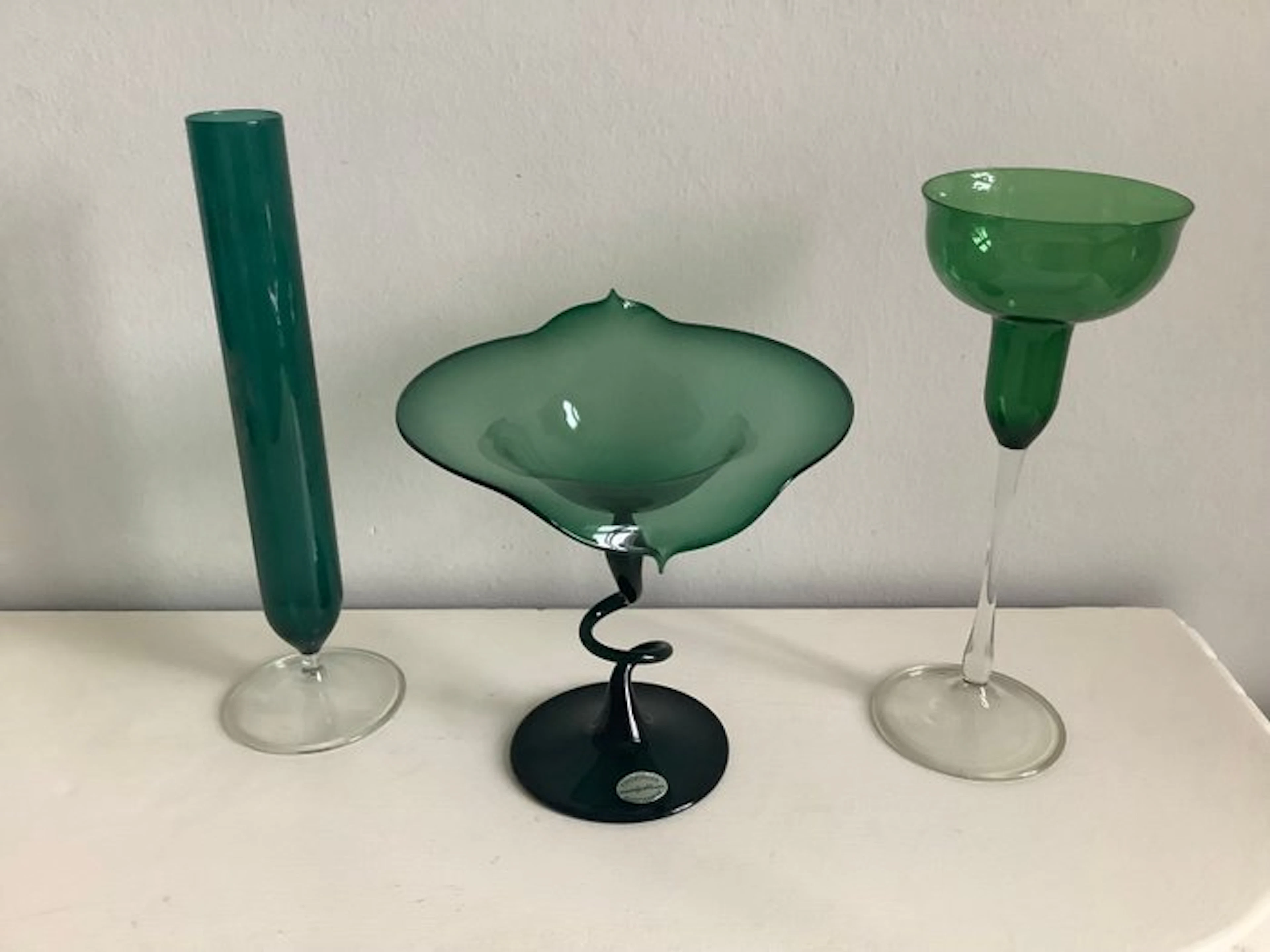 Lauscha Thüringen - Jar (3) - Glass - Solifleur Goblet Vases