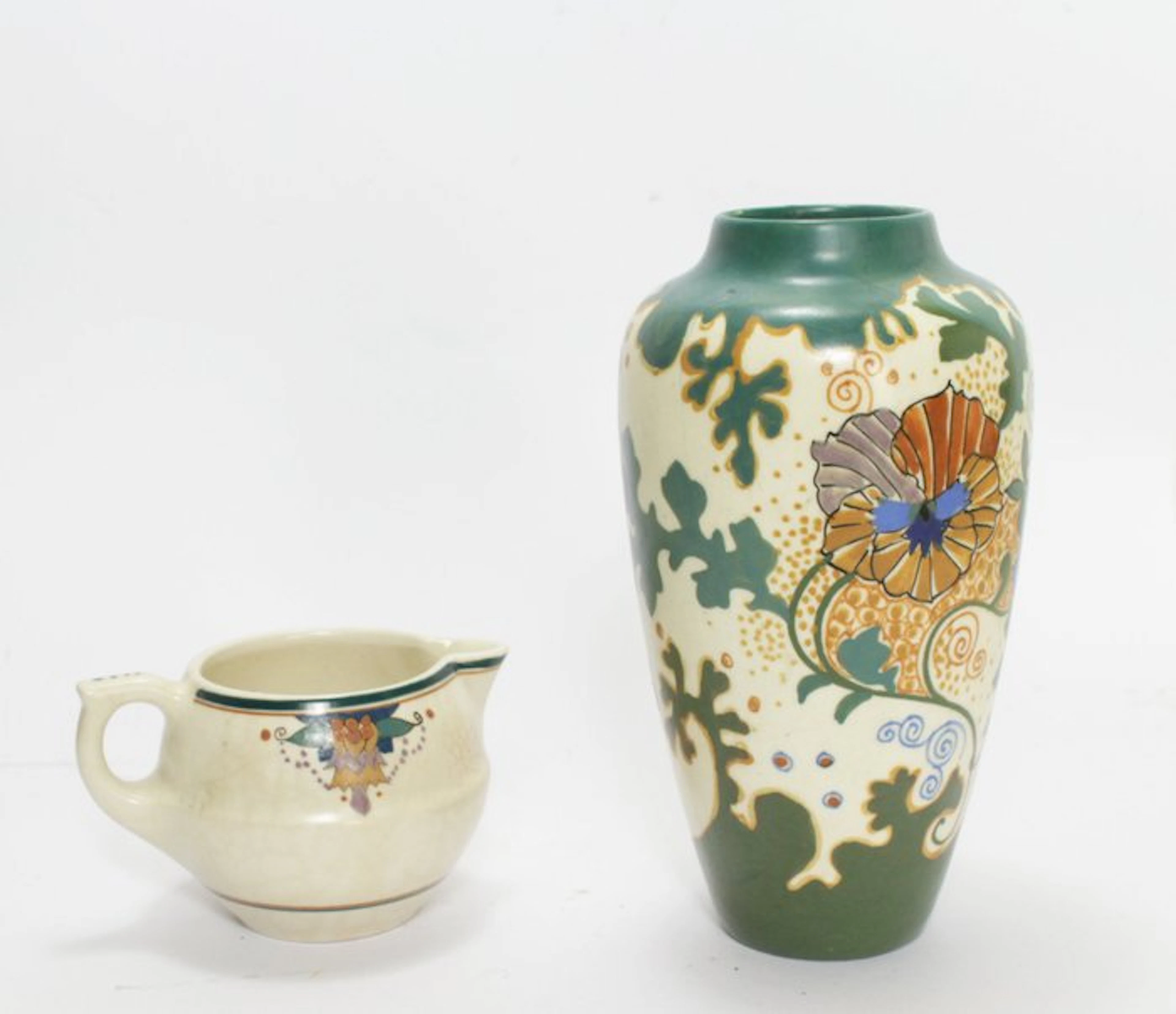 Arnhemse Fayencefabriek - Vase - Faience - vase + milk jug