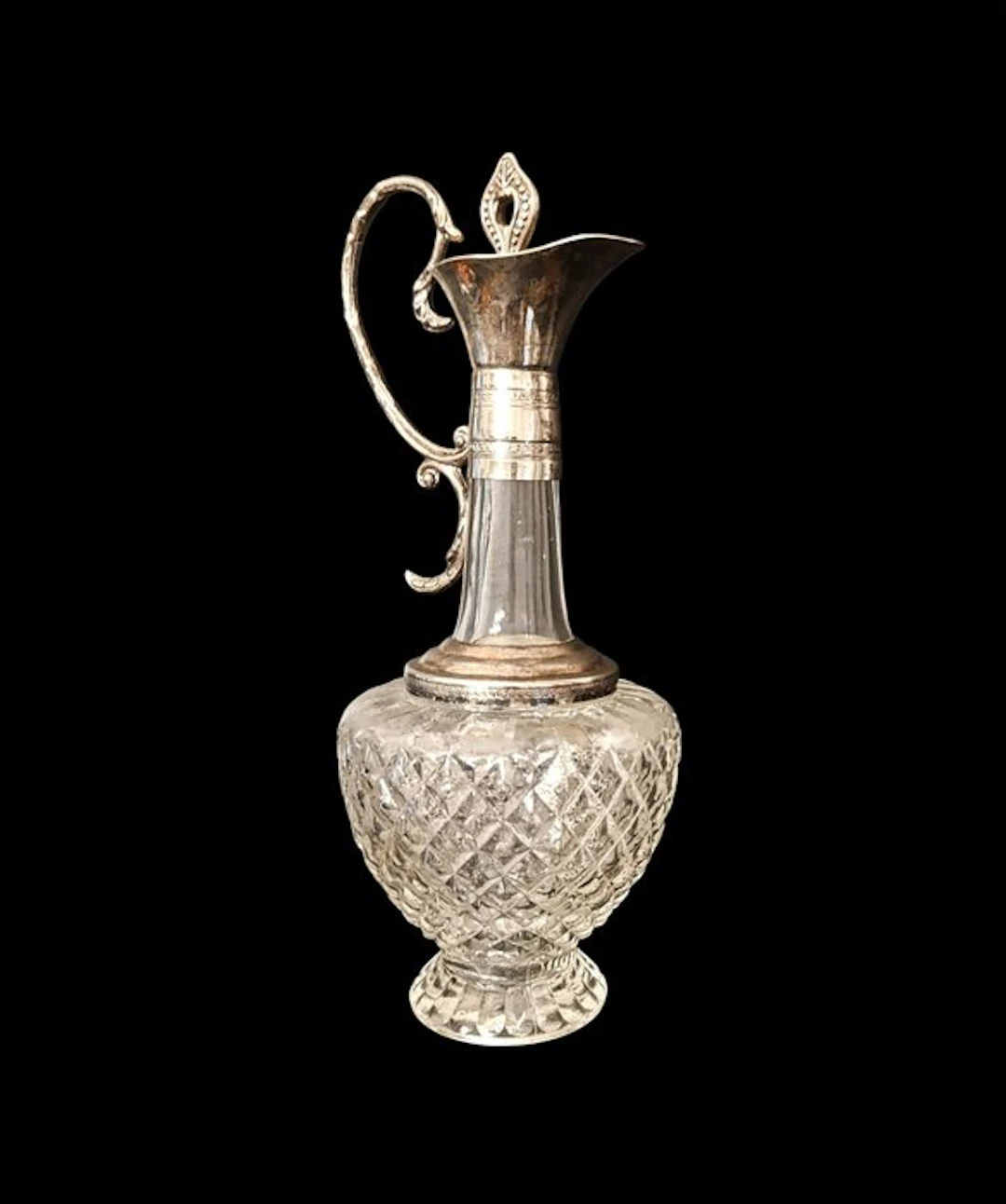 art deco, 26 cm - Ewer - Glass, Metal