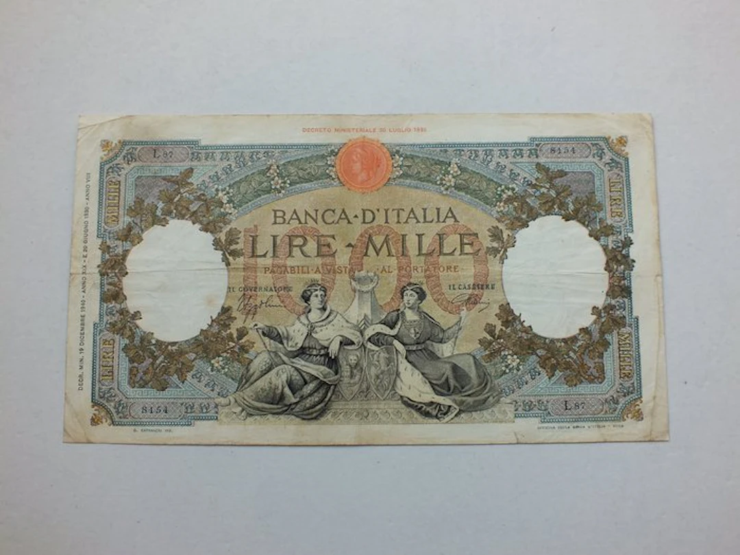 Italy. - 1.000 Lire 19/12/1940 "Regine del Mare"...