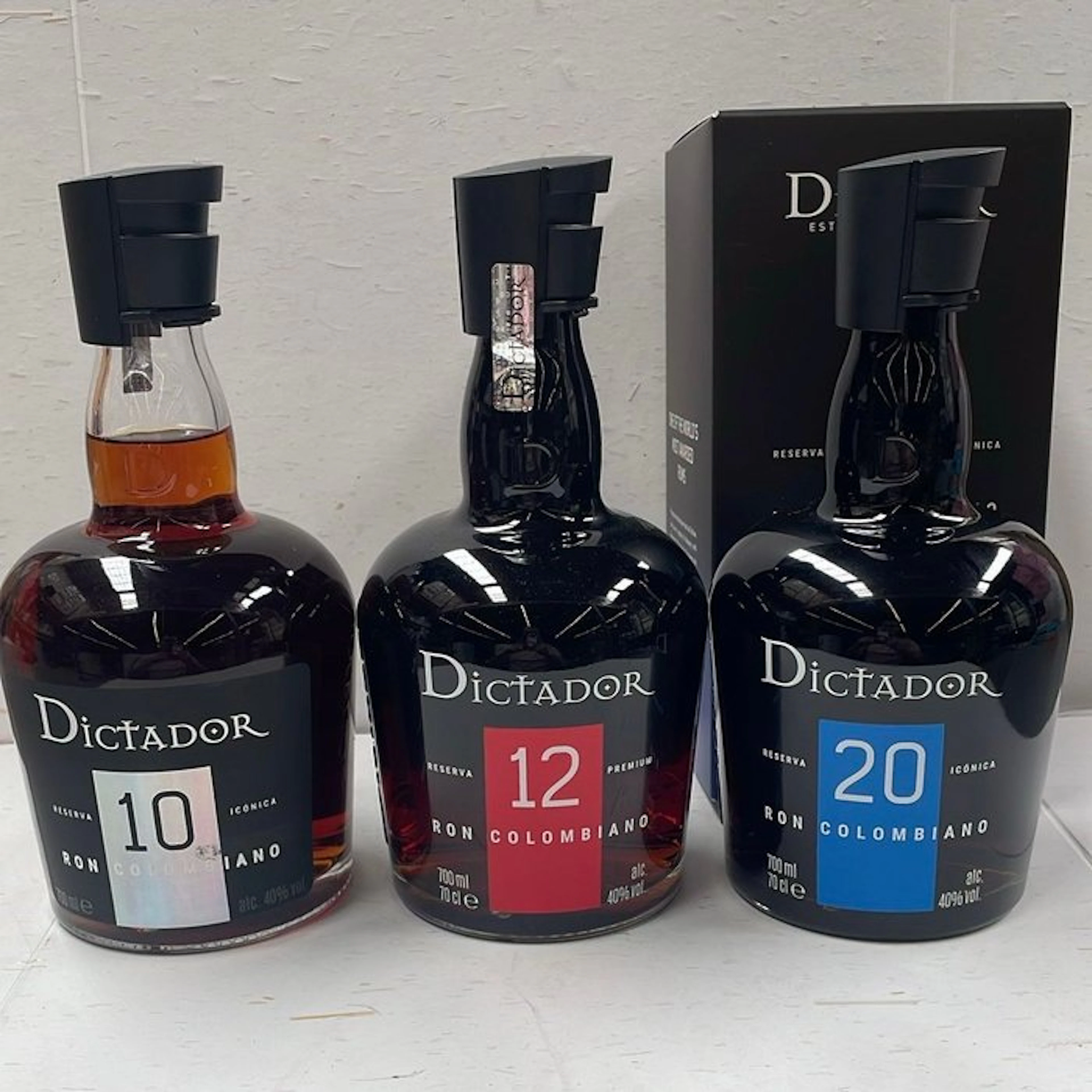 Dictador - Reserva 10, 12 + 20 - 70cl - 3 bottles
