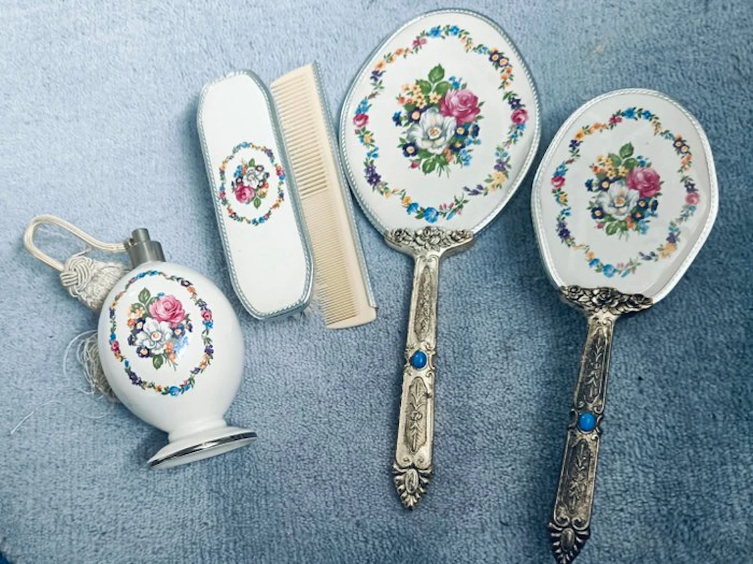 Dressing table set (5) - Porcelain - Vintage