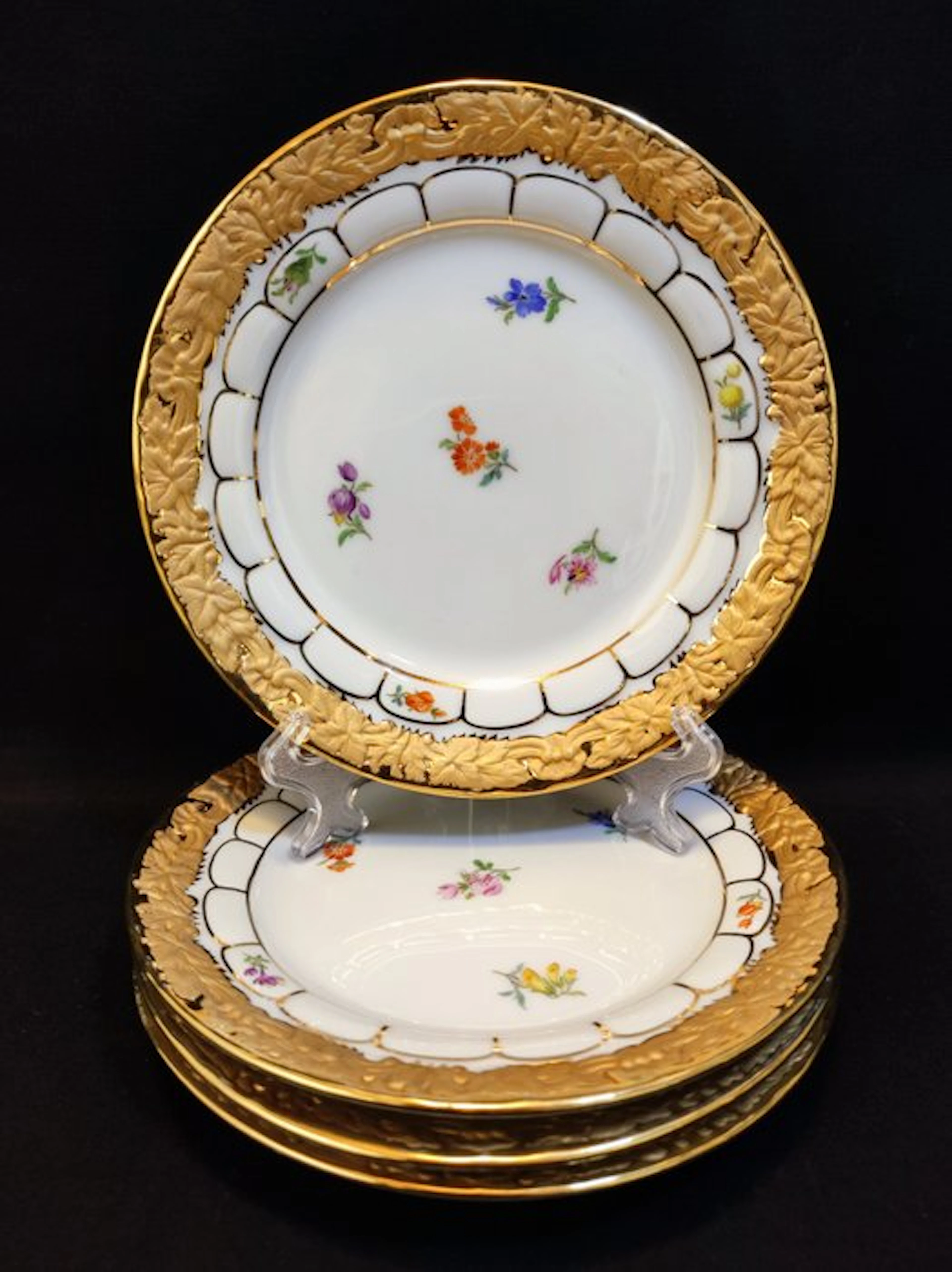 Meissen - Plate (4) - Ø 13,8 cm 4er Set...