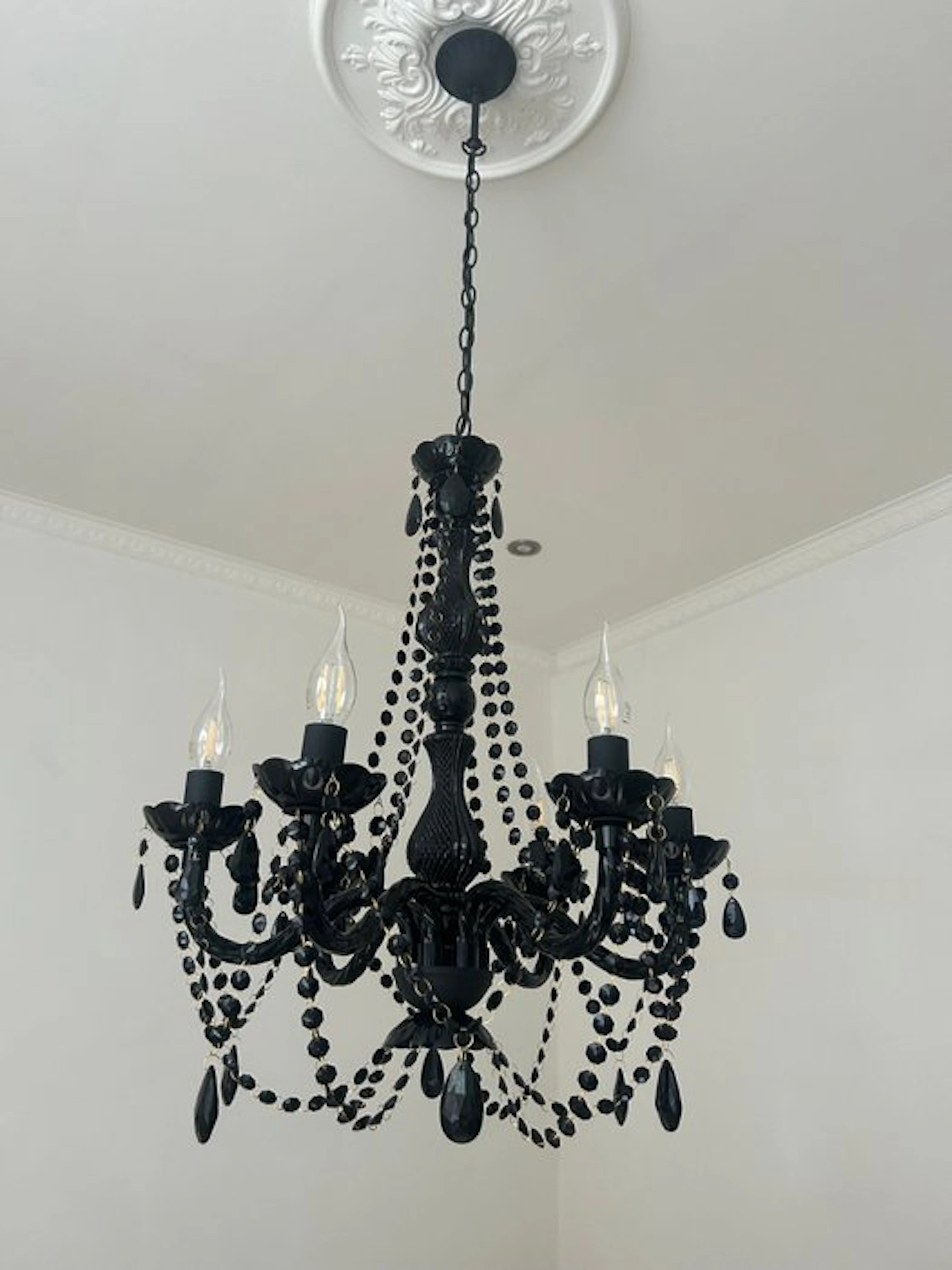 Hanging lamp - Plastic - Black chandelier