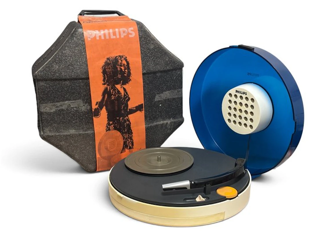 Philips “Pompon / UFO” – – Blue Space Age Record Player –...