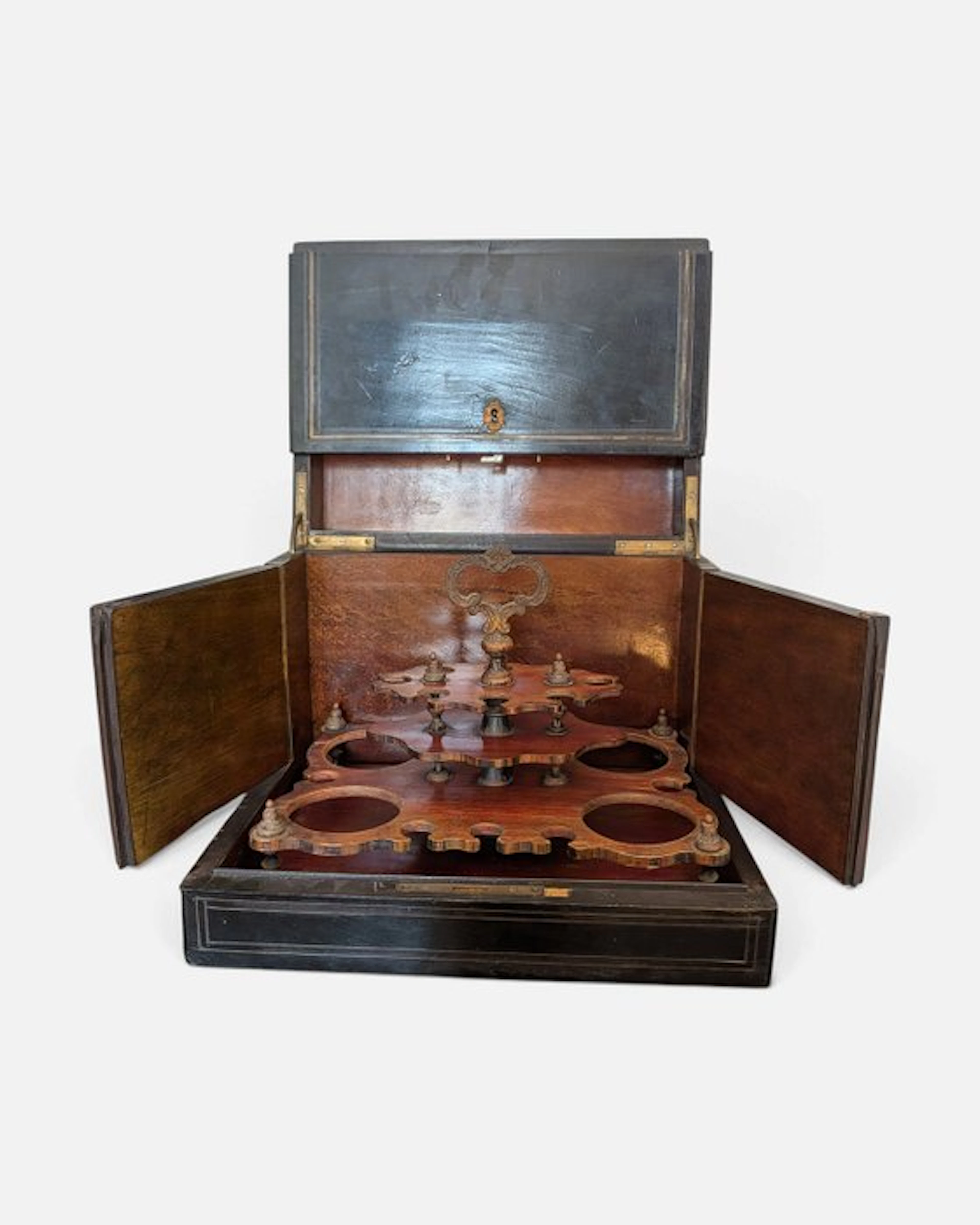Napoléon III - Bois de marqueterie - Liquor cabinet - Gilt brass