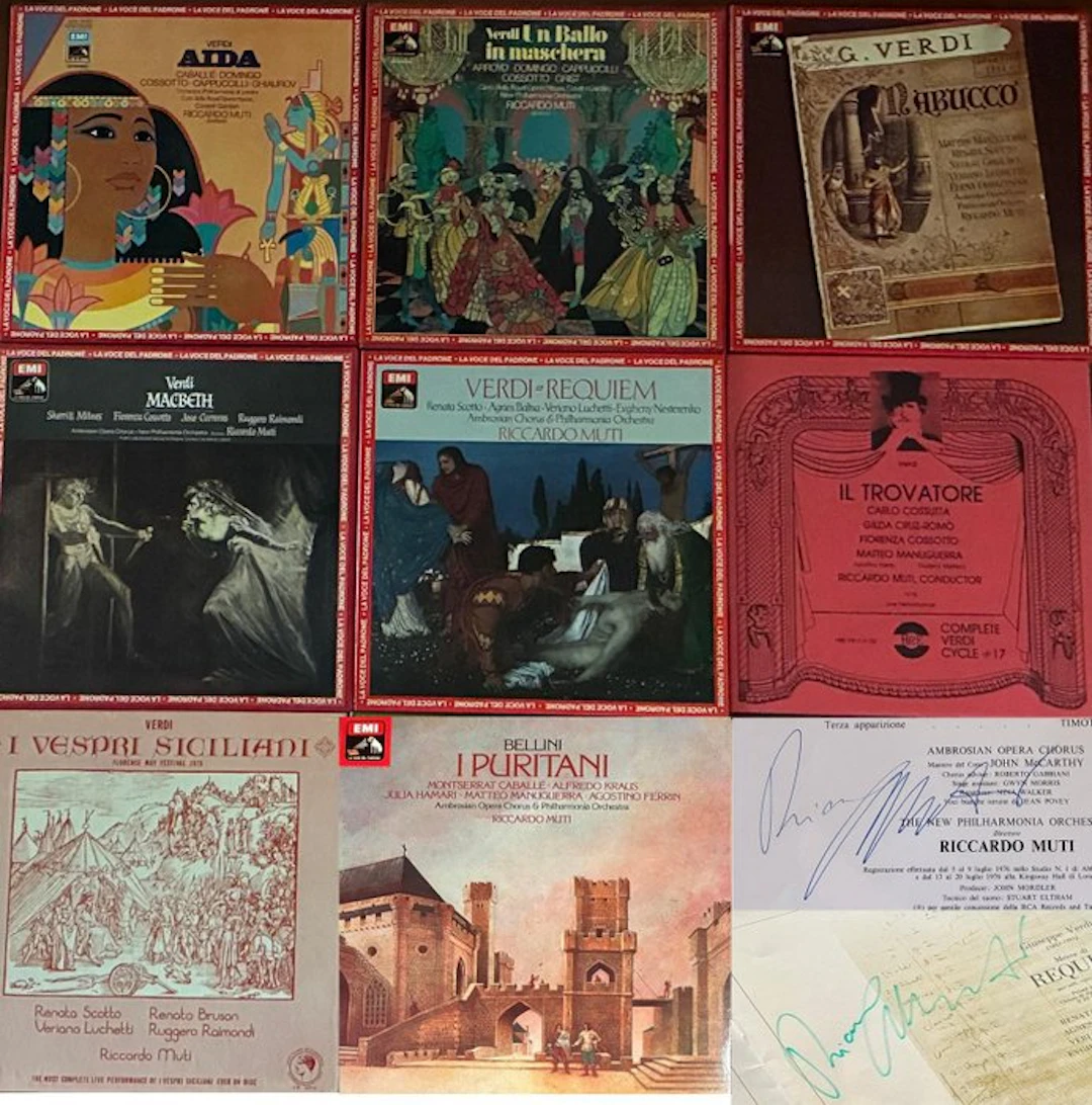 Riccardo Muti - 8 x LP box sets (24 LPs) Macbeth (signed)...
