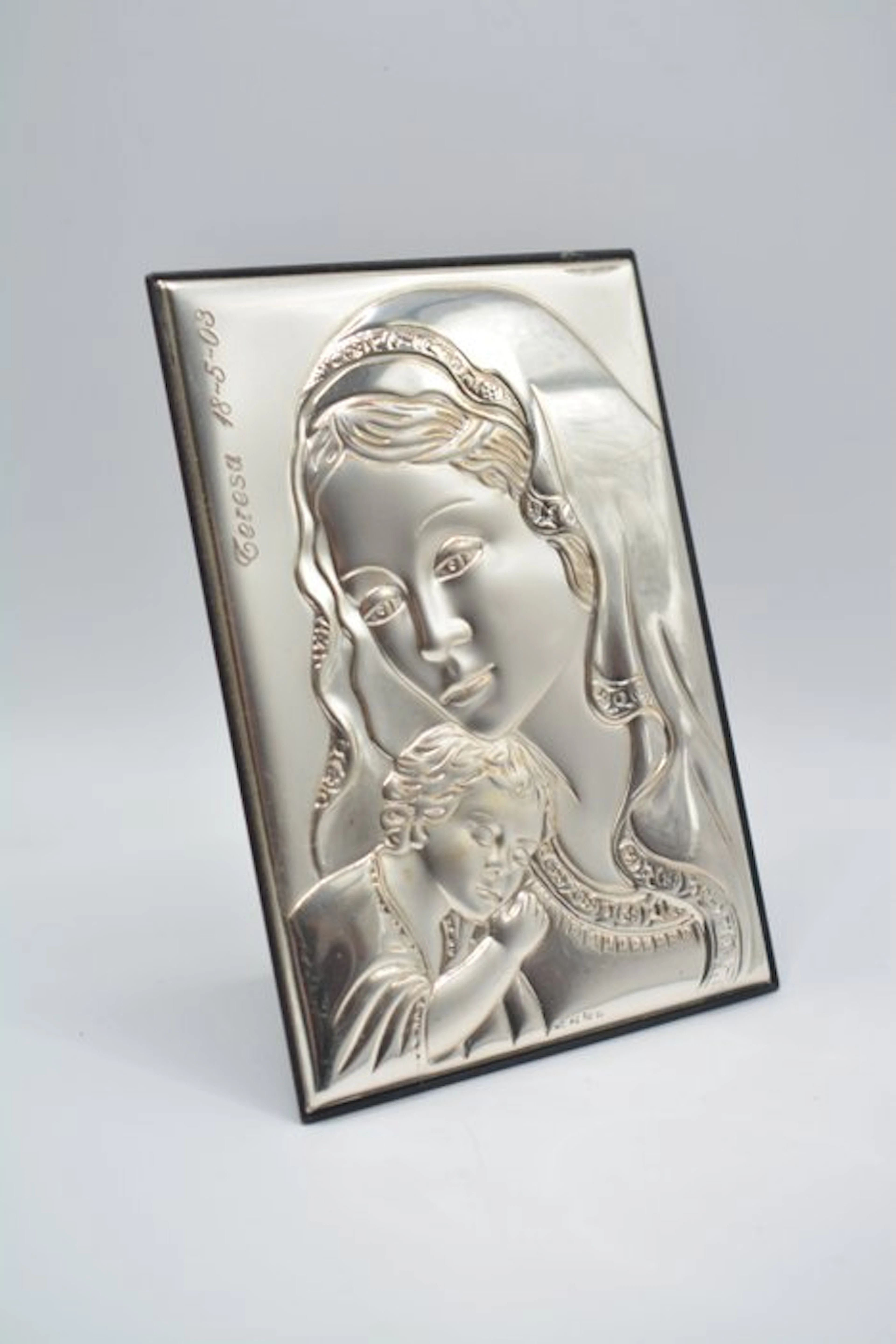 Icon - .925 silver - Virgin with Infant Jesus