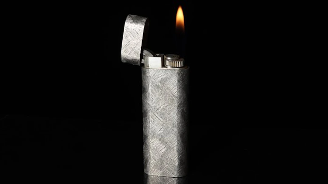 Cartier - Brut Pattern Vintage gas Lighter - Lighter - Silver plated