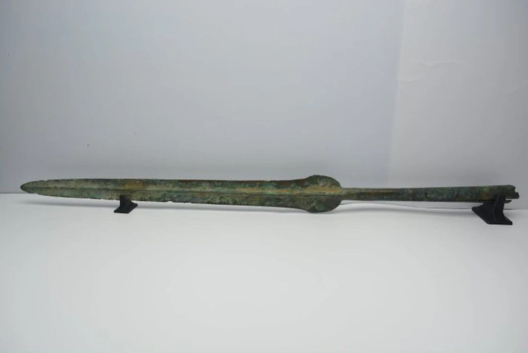 Late Bronze / Early Iron Age Decorated Bronze Socketed Spearhead