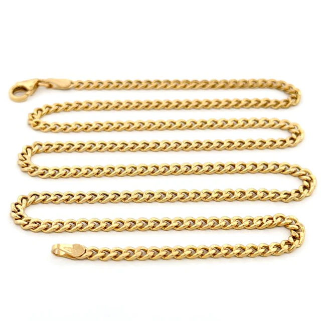 No reserve price - Necklace - 9 kt. Yellow gold - Cuban Link - 50 cm