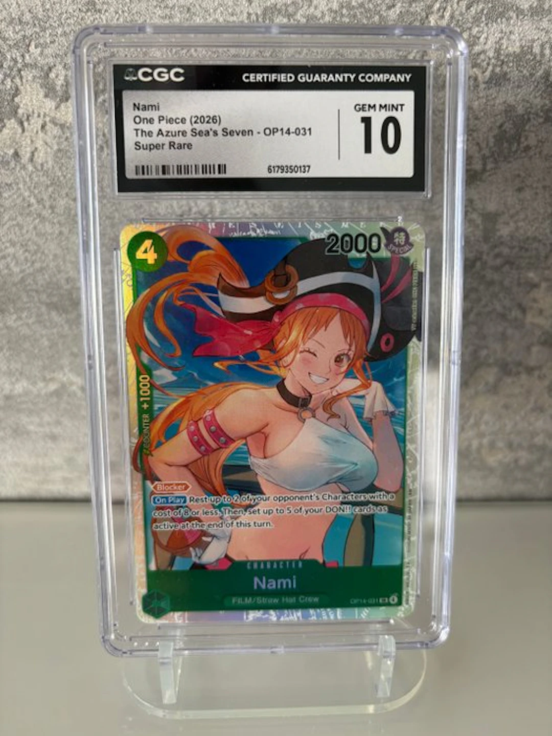 Bandai - 1 Graded card - One Piece - Nami OP14-031 Foil - CGC 10