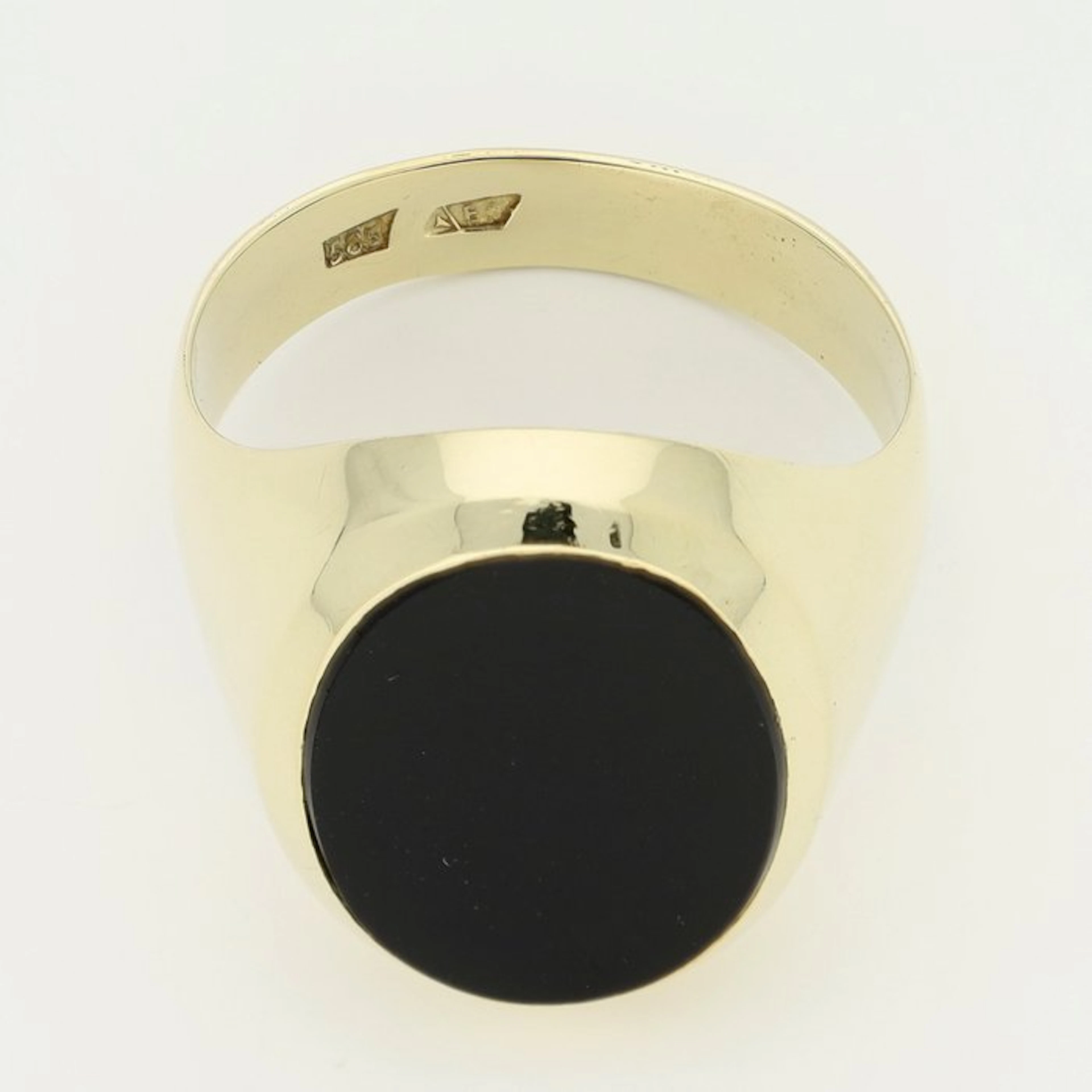 Ring - 14 kt. Yellow gold - Onyx