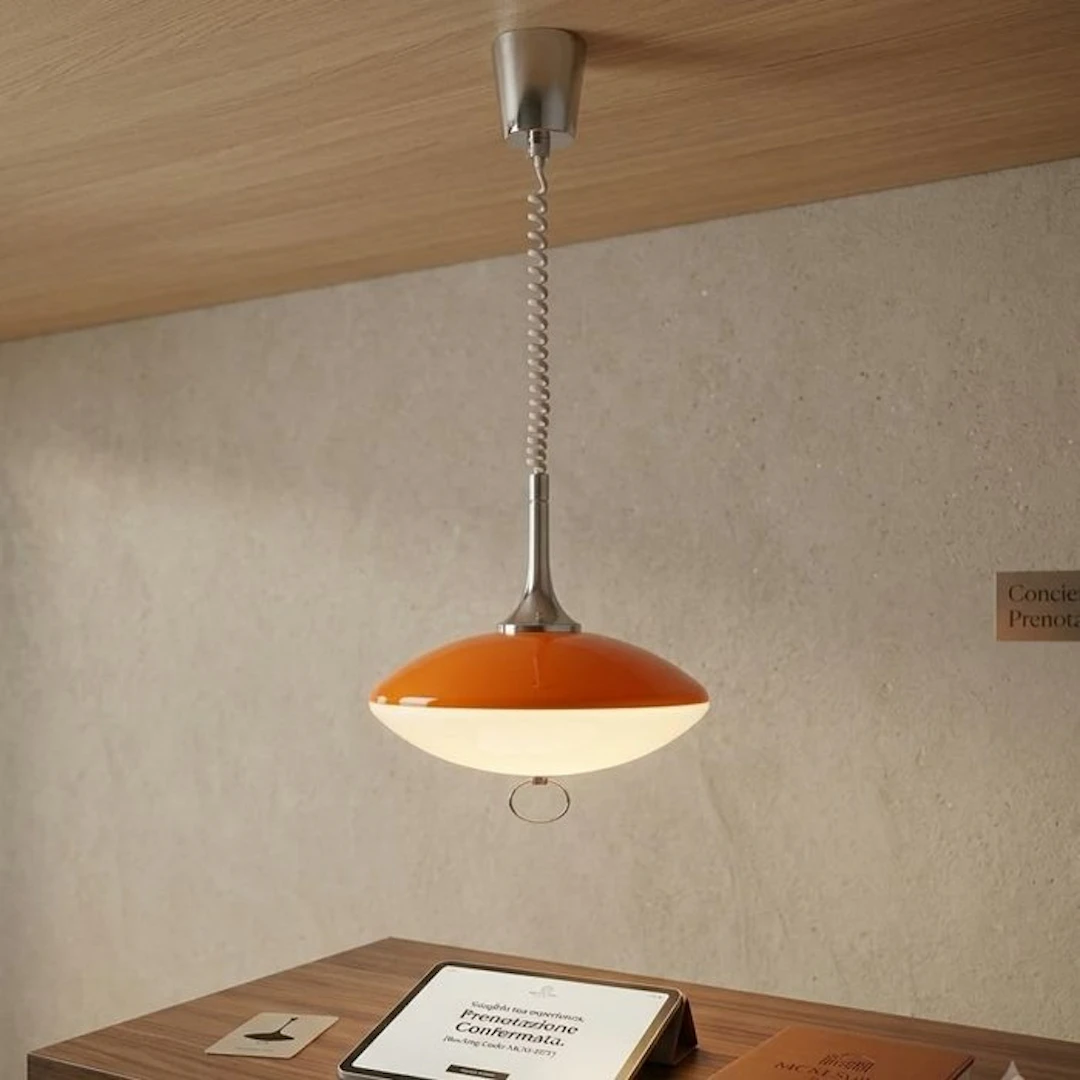 Harvey Guzzini - Hanging lamp - Metal, Plastic - Vintage. Space Age. 1970"