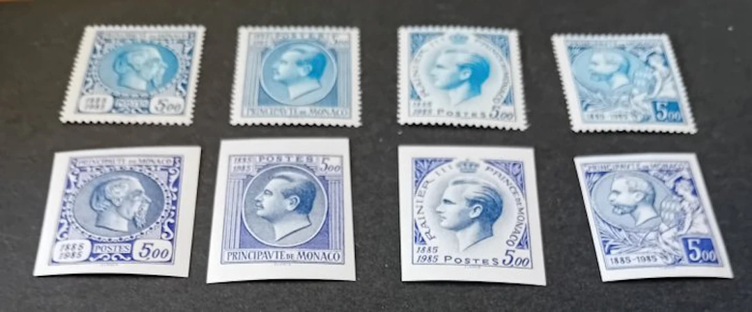 Monaco 1985/1985 - Stamps from the block/pane sheets Nos