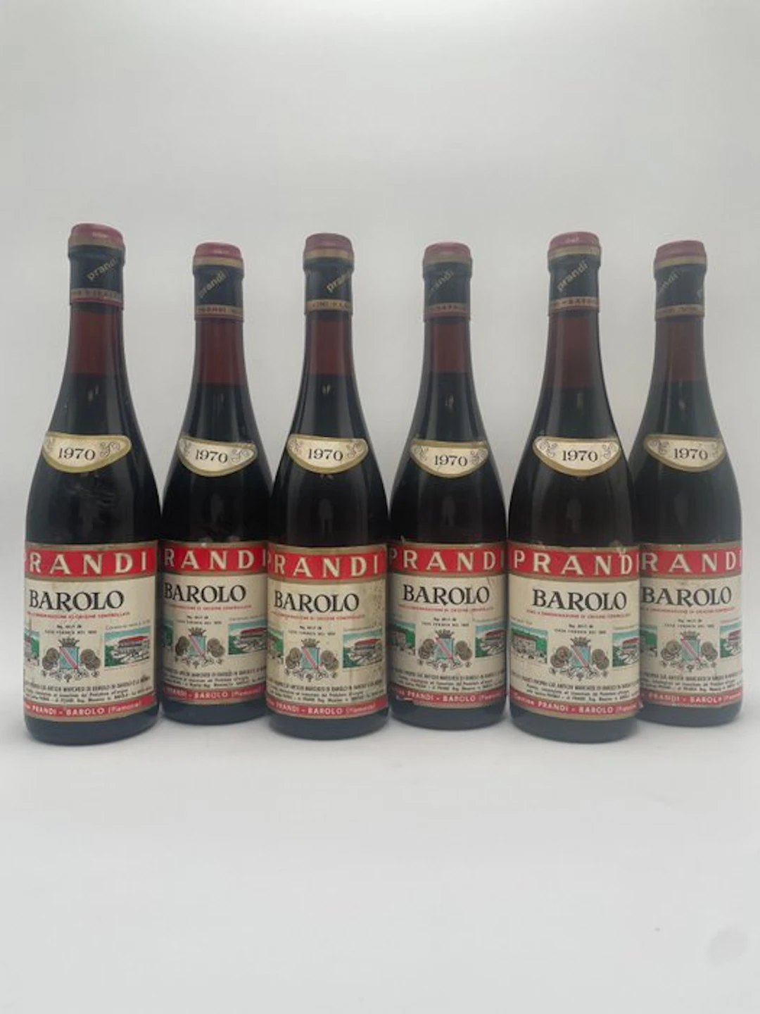 1970 Prandi Barolo - Piedmont DOCG - 6 Bottles (0.75L)