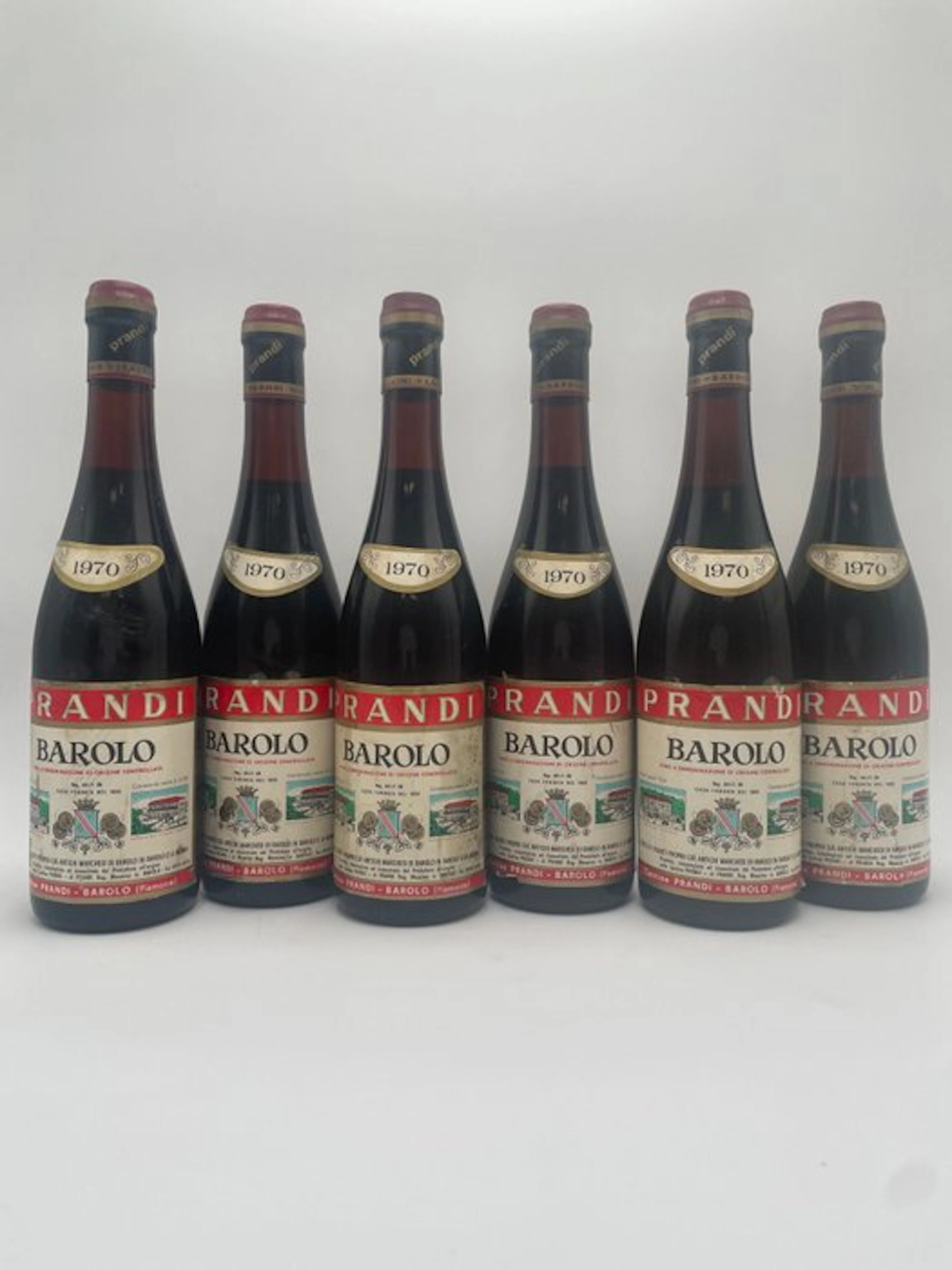 1970 Prandi Barolo - Piedmont DOCG - 6 Bottles (0.75L)