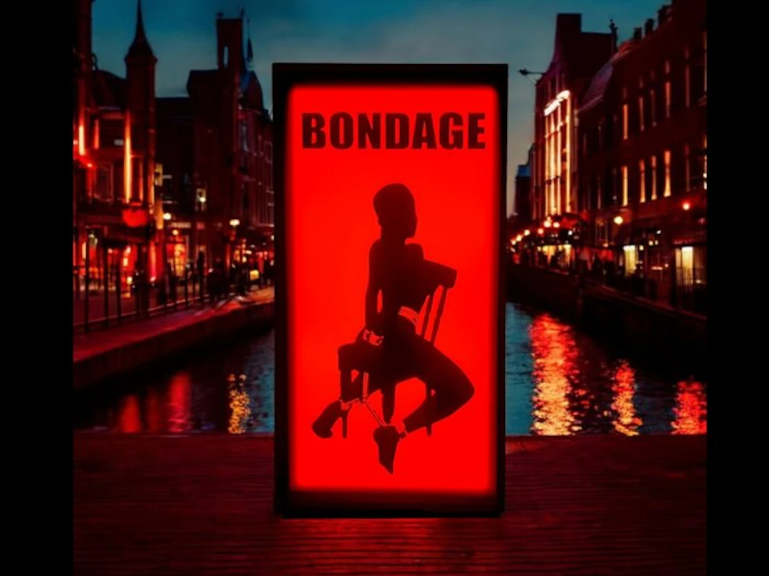 AMSTERDAM Red-light District - Lighted sign - Amsterdam...