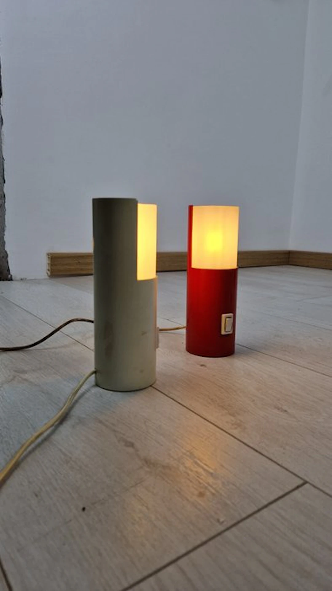 Stilnovo - Table lamp (2) - cylinder - Plastic, Iron, Glass