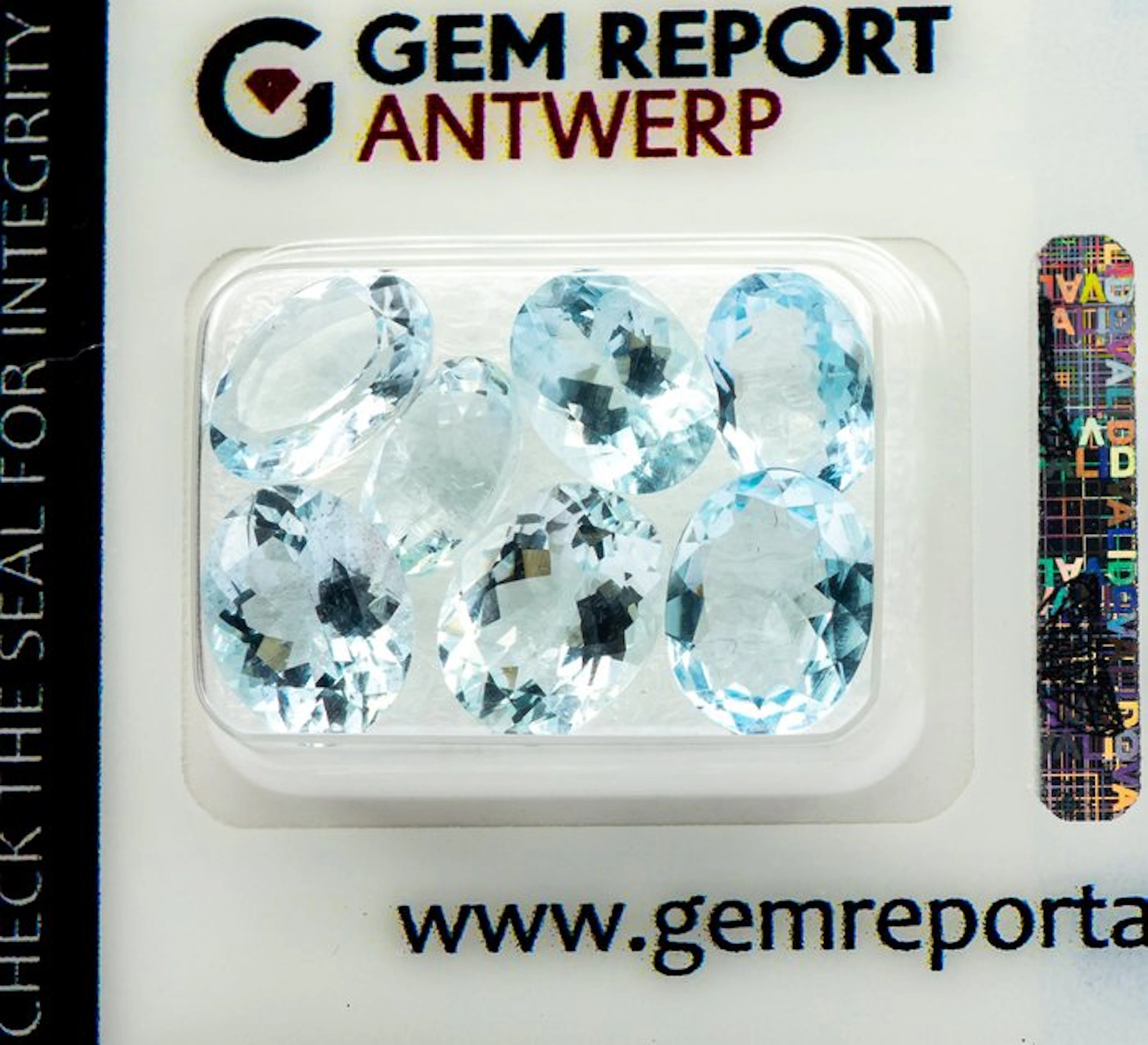 No reserve price - 7 pcs Blue Aquamarine - 9.87 ct - Gem...