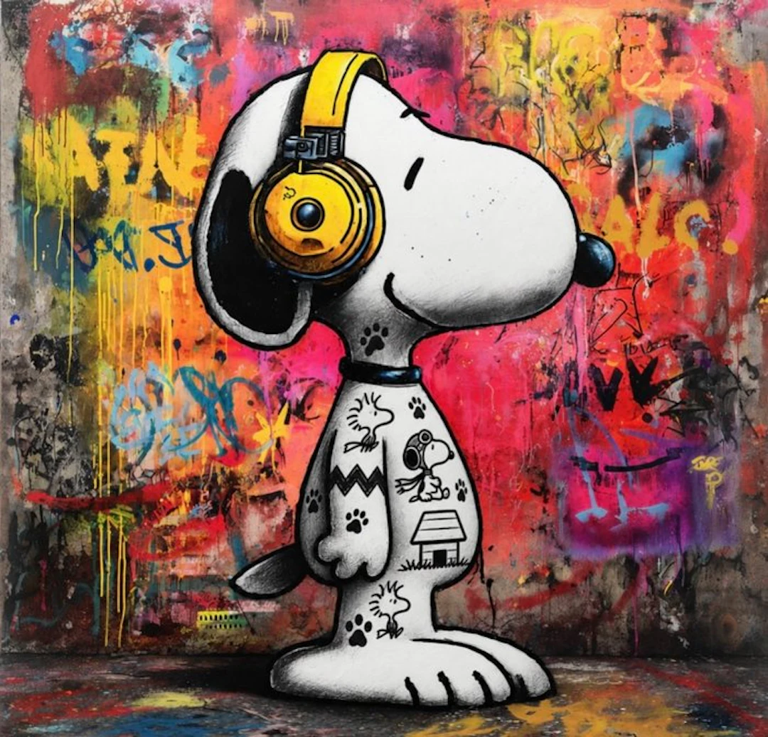 ERIC BRUMETTE - DJ SNOOPY SAVED MY LIFE 73 - Toile L -LIMITED EDITION