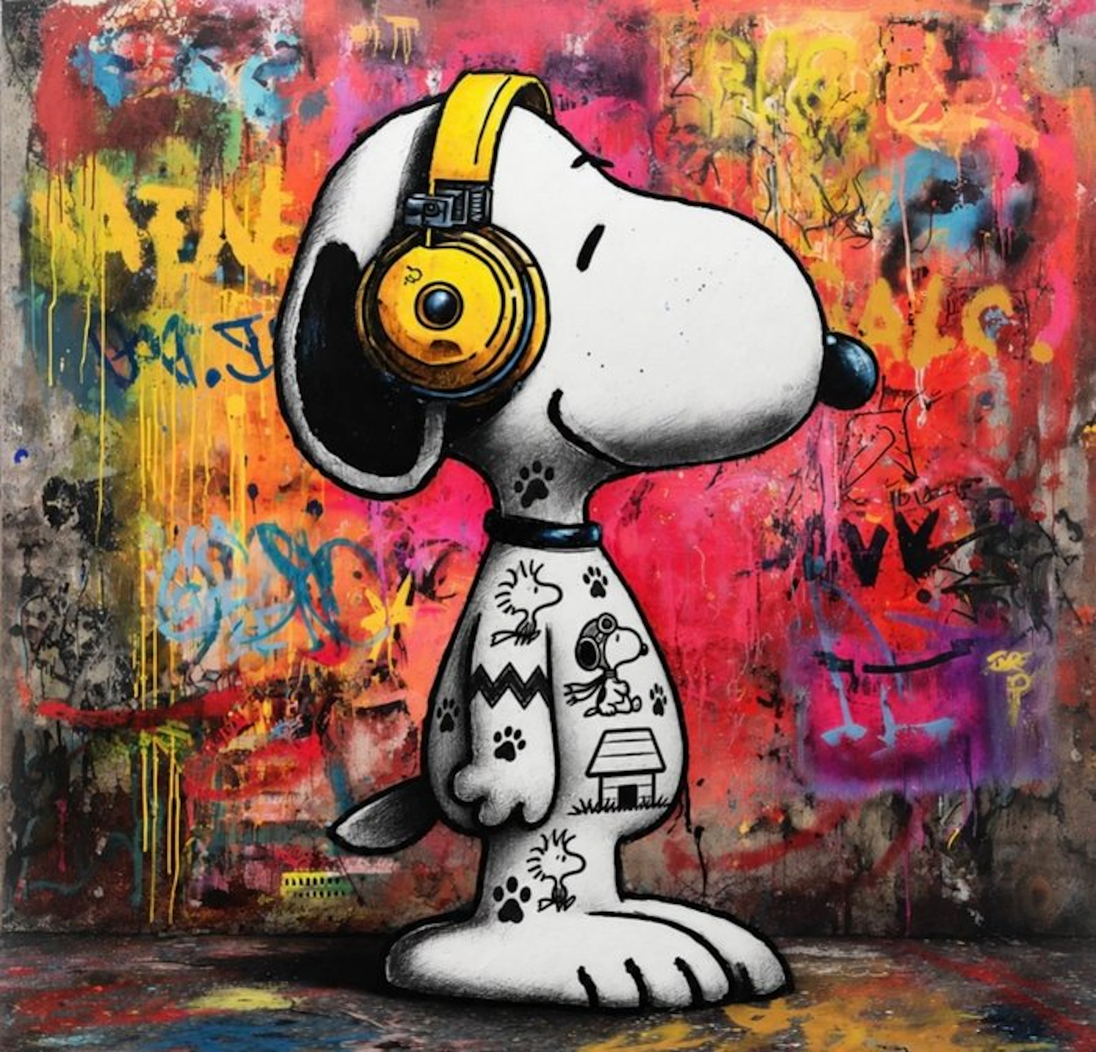 ERIC BRUMETTE - DJ SNOOPY SAVED MY LIFE 73 - Toile L -LIMITED EDITION